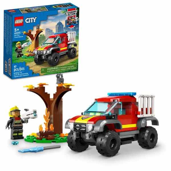 Photo 1 of NEW LEGO CITY ‘4x4 FIRE TRUCK RESCUE’ BUILDING TOY SET, 97 PCS (60393)