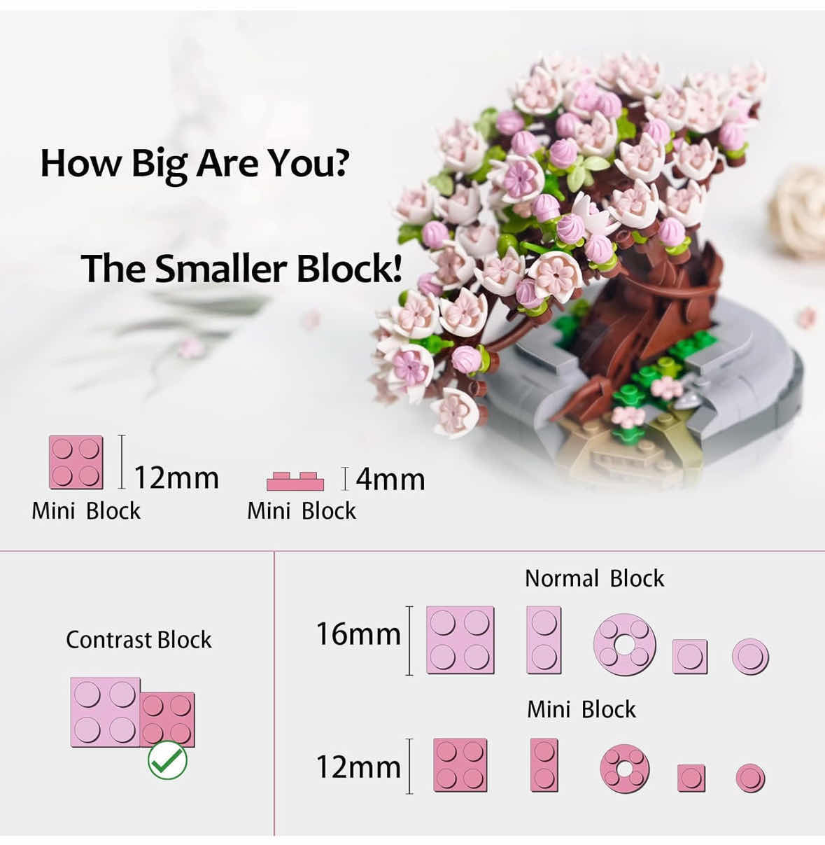 Photo 6 of NEW LOZ MINI ETERNAL FLOWERS, MINI CHERRY BLOSSOM TREE CONSTRUCTION BUILDING TOY (MODEL 1661)