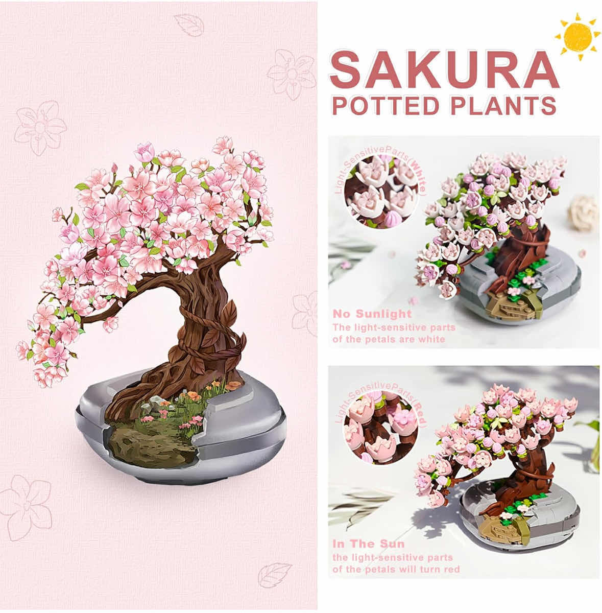 Photo 4 of NEW LOZ MINI ETERNAL FLOWERS, MINI CHERRY BLOSSOM TREE CONSTRUCTION BUILDING TOY (MODEL 1661)