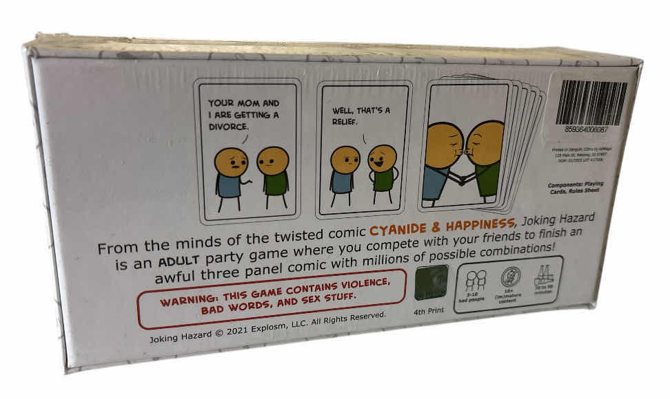 Photo 1 of NEW ‘JOKING HAZARD’ AN OFFENSIVE CARD GAME FROM CYANIDE & HAPPINESS, ADULT PARTY GAME