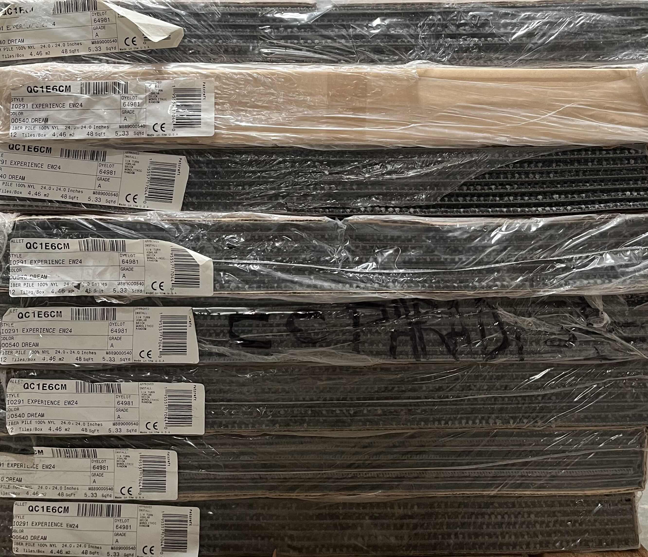 Photo 1 of PATCRAFT DREAM FINISH CARPET TILE 24” X 24” (48SQFT PER CASE/8CASES APPROX 384SQFT TOTAL) READ NOTES