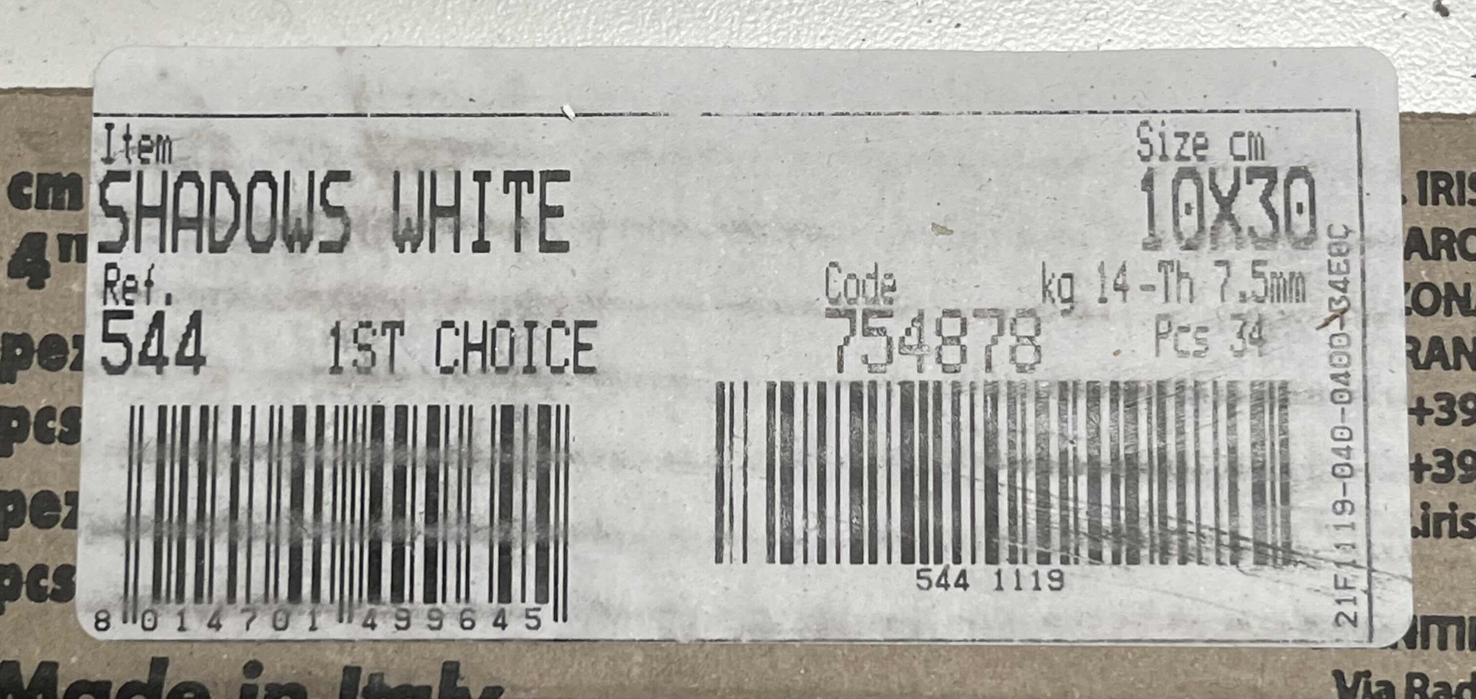 Photo 2 of IRIS SHADOWS WHITE MATTE FINISH CERAMIC TILE 4” X 12” (10.98SQFT PER CASE/21CASES APPROX. 230.58SQFT TOTAL) READ NOTES