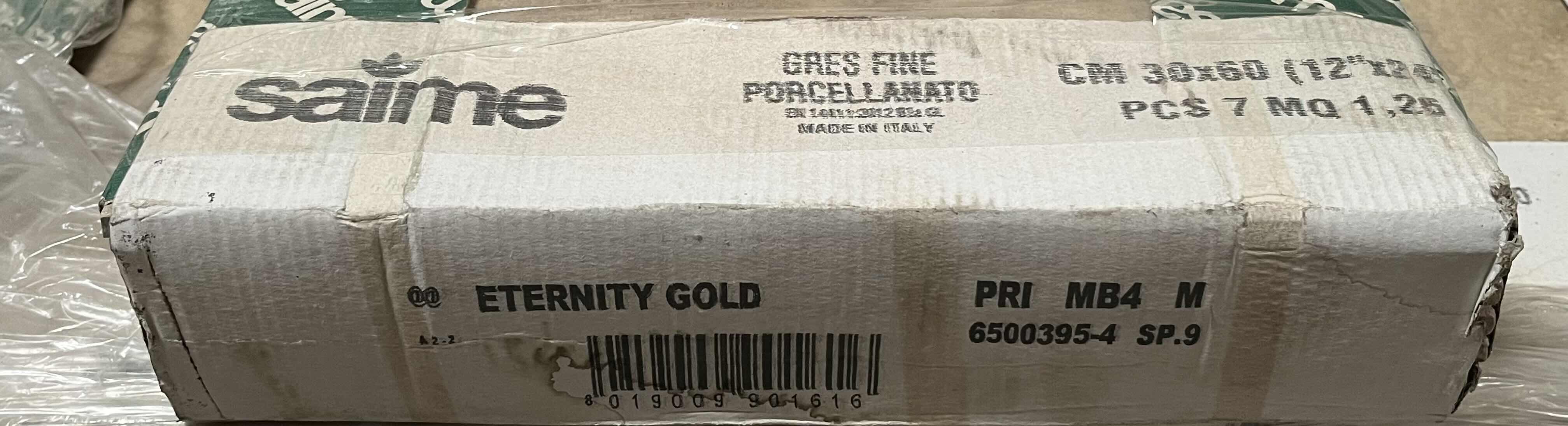 Photo 3 of SAIME ETERNITY GOLD FINISH CERAMIC TILE 12” X 24” (14SQFT PER CASE/9CASES APPROX. 126SQFT TOTAL) READ NOTES