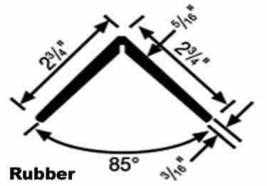 Photo 1 of ROPPE LUNAR DUST FINISH RUBBER CORNER GUARD  2.75" X 2.75" X 54” (6PCS)