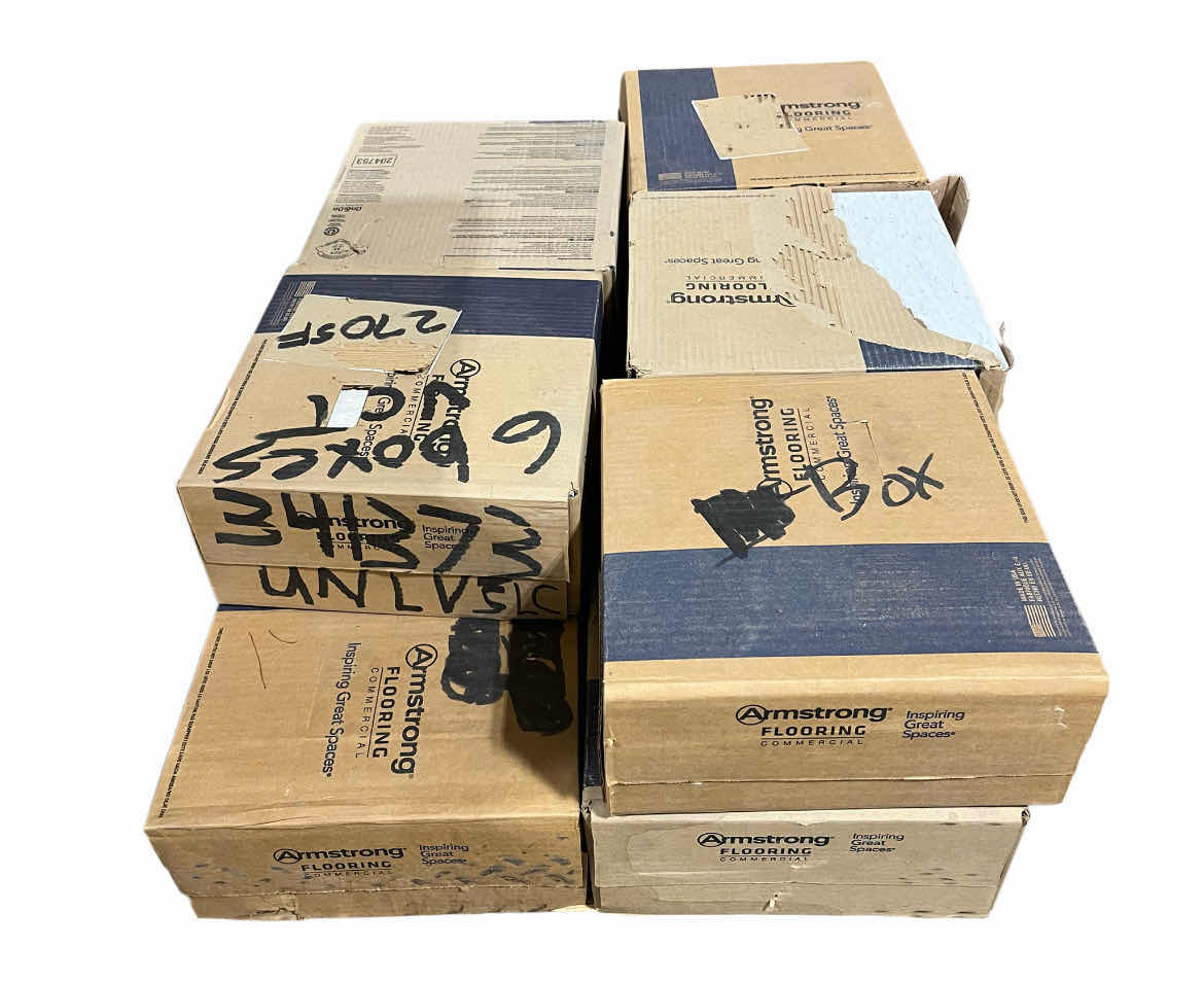 Photo 1 of ARMSTRONG STANDARD EXCELON IMPERIAL TEXTURE COLLECTION CLASSIC WHITE FINISH VINYL TILE FLOORING 12” X 12” (45SQFT PER CASE/11 CASES APPROX. 528SQFT TOTAL) READ NOTES