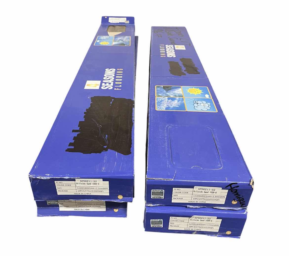 Photo 4 of 4 SEASONS FLOORING HILLSIDE SAND FINISH CLICK VINYL PLANK 7.75” X 48.5” (24.0315SQFT PER CASE/4CASES APPROX 96.126SQFT TOTAL) READ NOTES