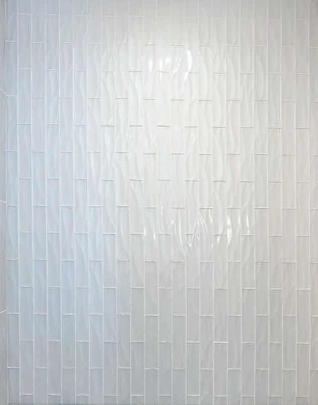 Photo 1 of ARIZONA TILE DUALFIN DUNE SERIES PEARL WAVE FINISH GLASS WALL TILES 3” X 12” (4.842SQFT PER CASE/4CASES APPROX. 19.368SQFT TOTAL) READ NOTES