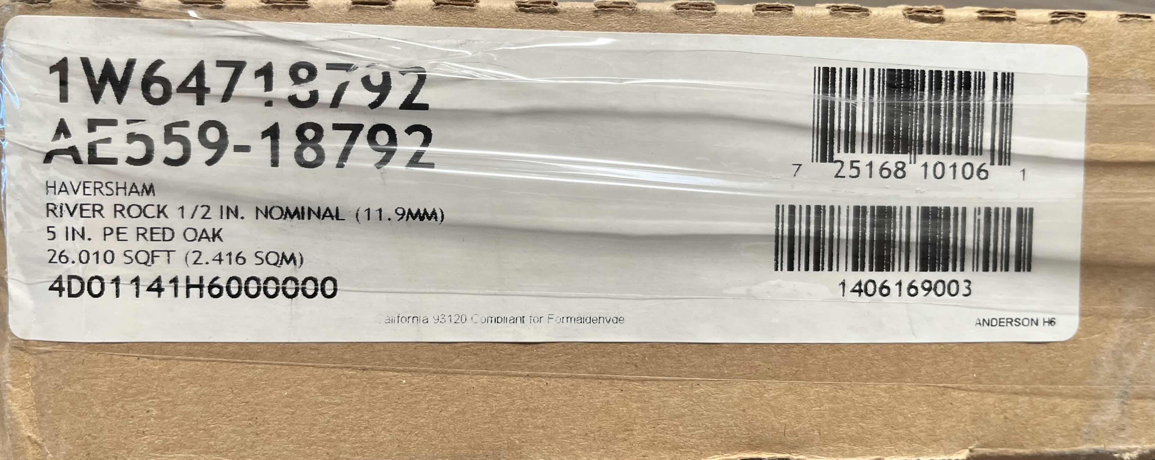 Photo 1 of ANDERSON FLOORING HAVERSHAM RIVER ROCK RED OAK WOOD FINISH PLANKS 5” X 42”/RL (26.010SQFT PER CASE/10CASES APPROX. 260.1SQFT TOTAL) READ NOTES