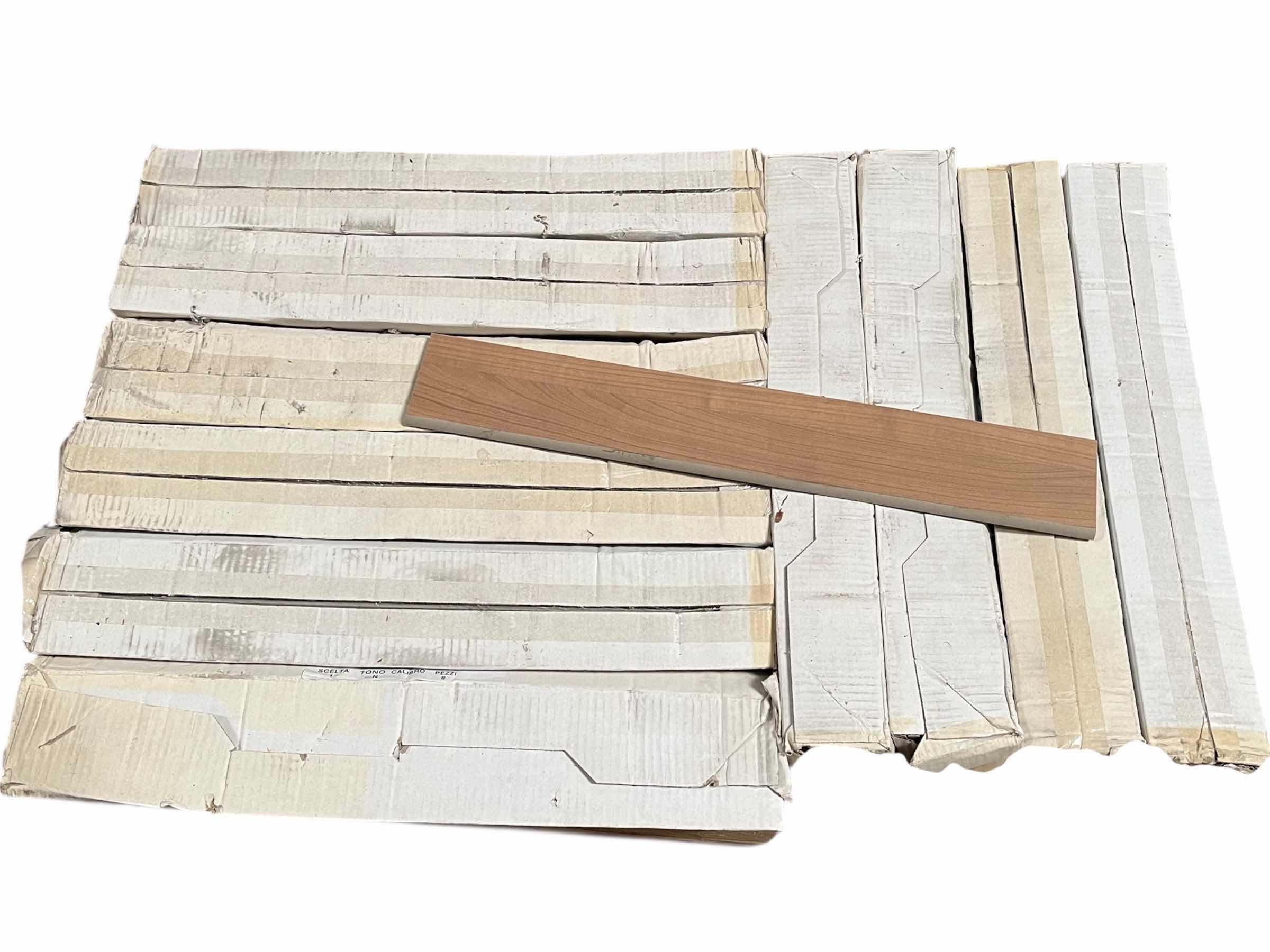 Photo 1 of FIANDRE VOLKSWAGEN WOOD MATTE FINISH BULLNOSE PORCELAIN WALL BASE TILE 3.75” X 23.60” (8PCS PER CASE/10CASES) READ NOTES