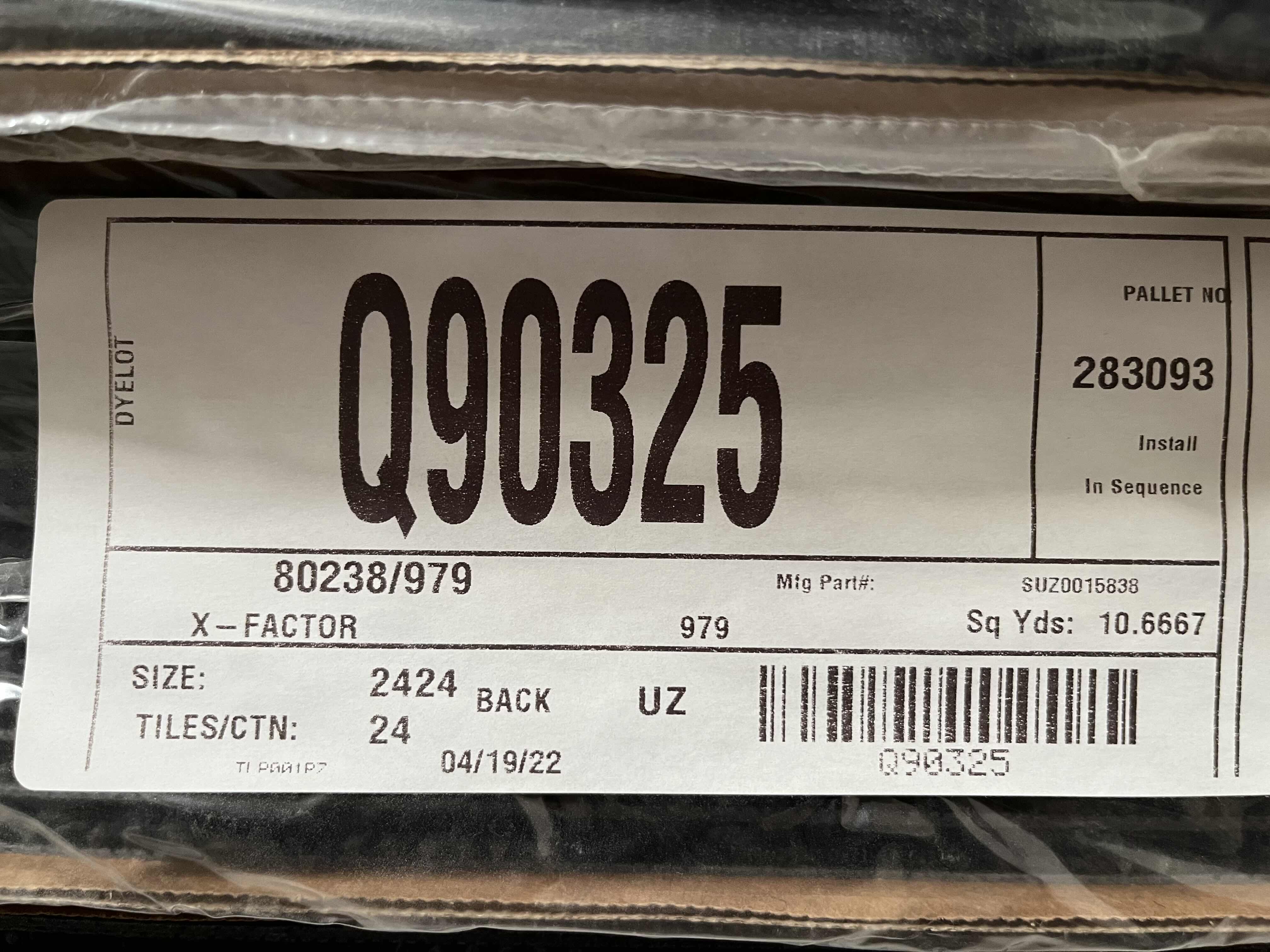 Photo 1 of MOHAWK X-FACTOR FINISH CARPET TILE 24” X 24” (96SQFT PER CASE/5CASES APPROX 480SQFT TOTAL) READ NOTES