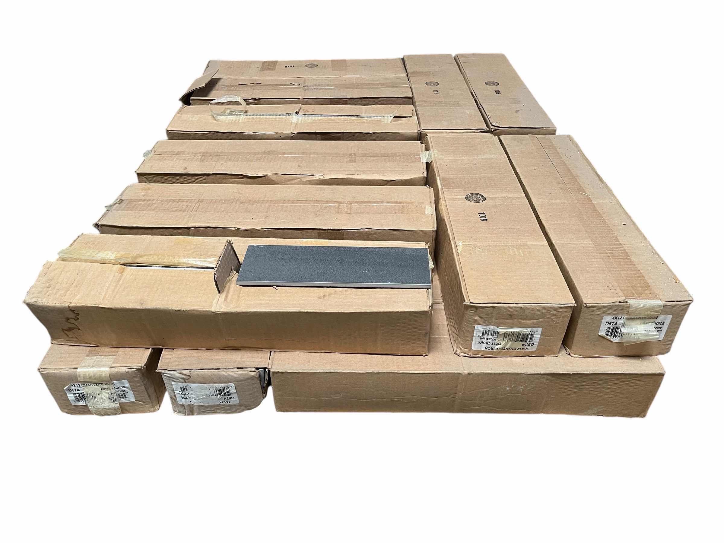 Photo 1 of $3160.   FIRST CHOICE BEDROSIANS QUARTZITE IRON  HONED FINISH PORCELAIN TILE 4” X 12” (11.63SQFT PER CASE/22CASES APPROX. 792SQFT TOTAL) READ NOTES