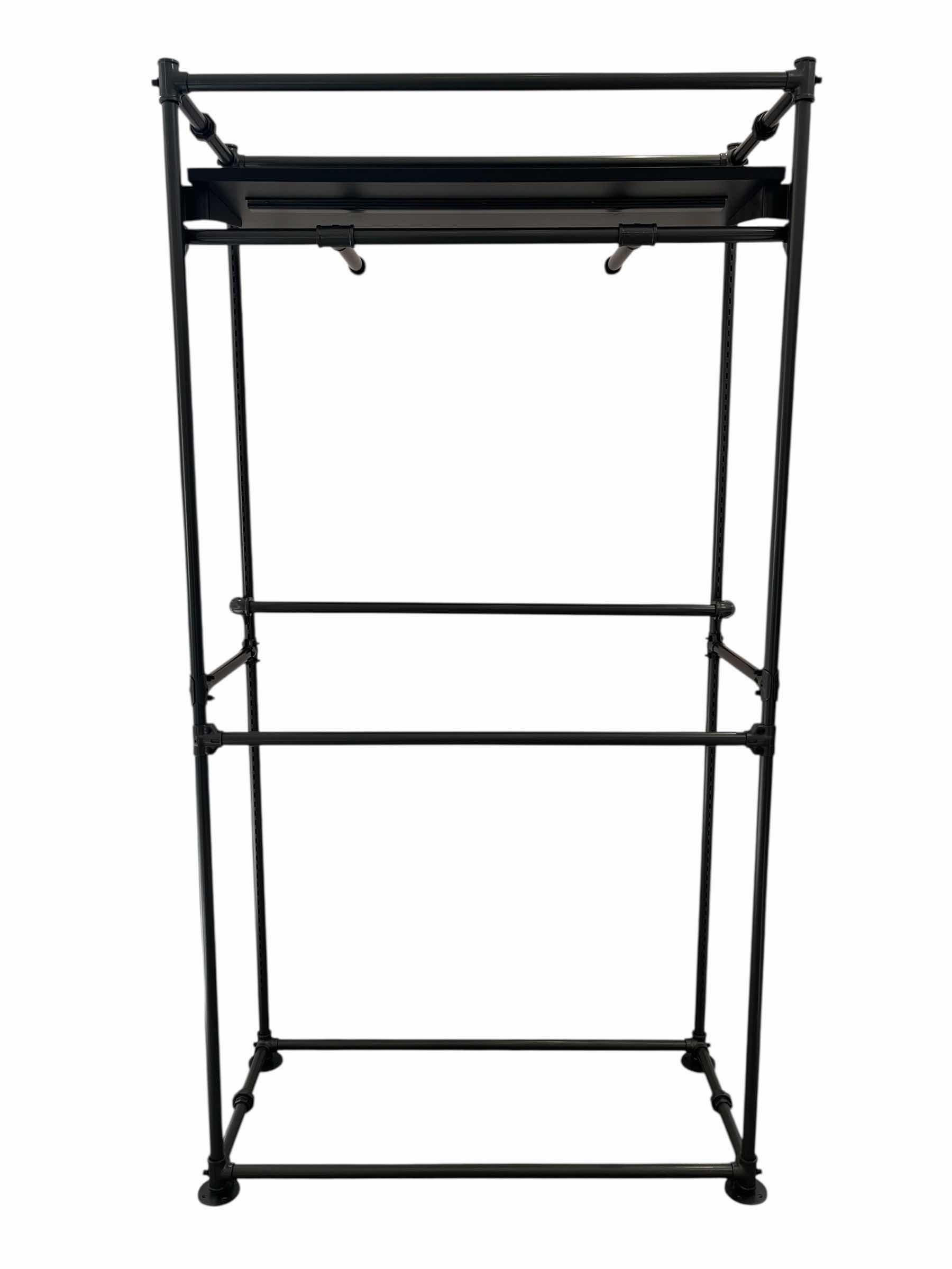 Photo 1 of ECC GREY FINISH INTERCHANGEABLE PIPELINE GARMENT DISPLAY RACK 49.5” X 20.5” H95”
