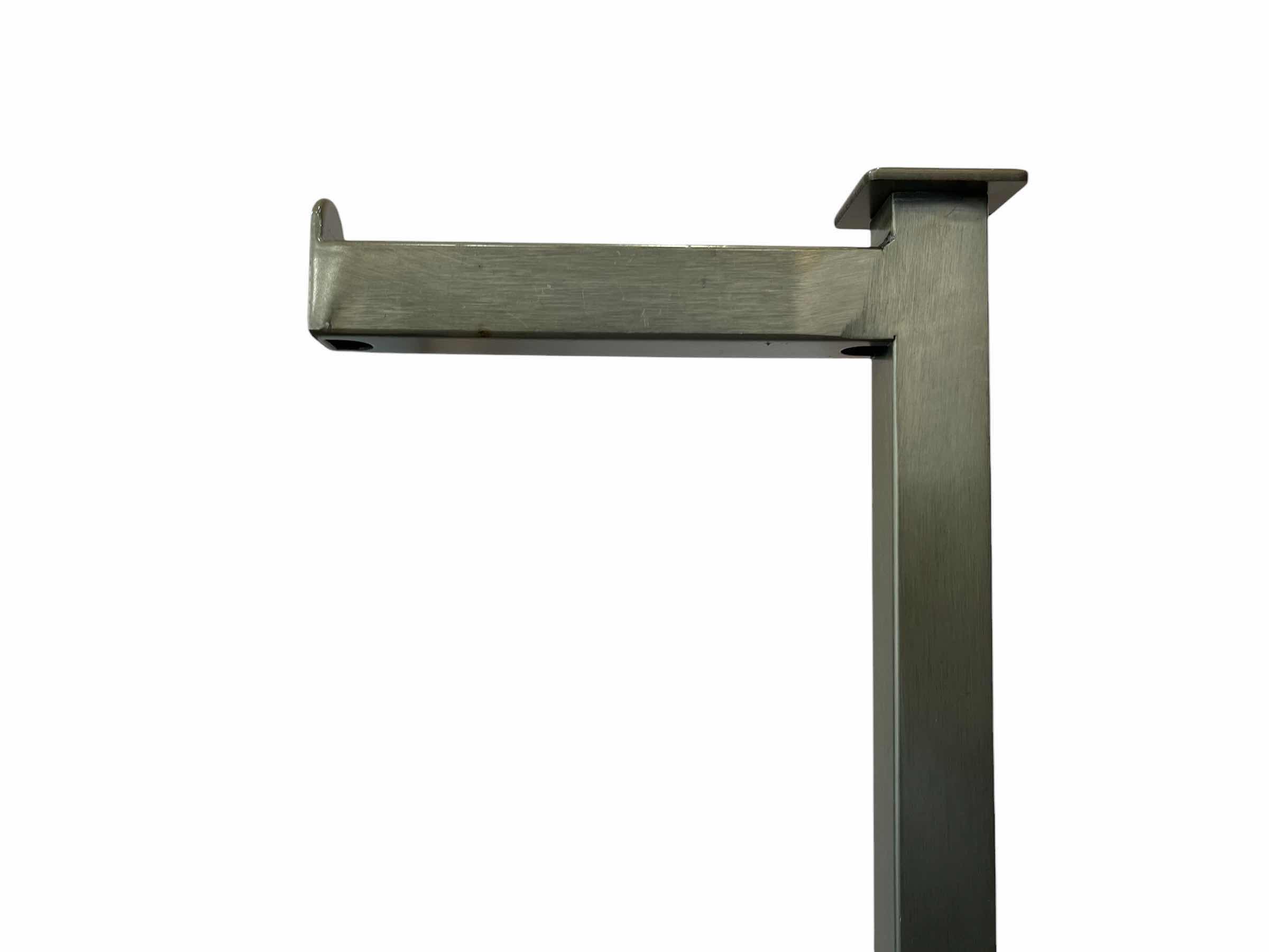 Photo 1 of BRUSHED STEEL SINGLE HOOK ADJUSTABLE GARMENT DISPLAY RACK 10” X 14” H49”-78”