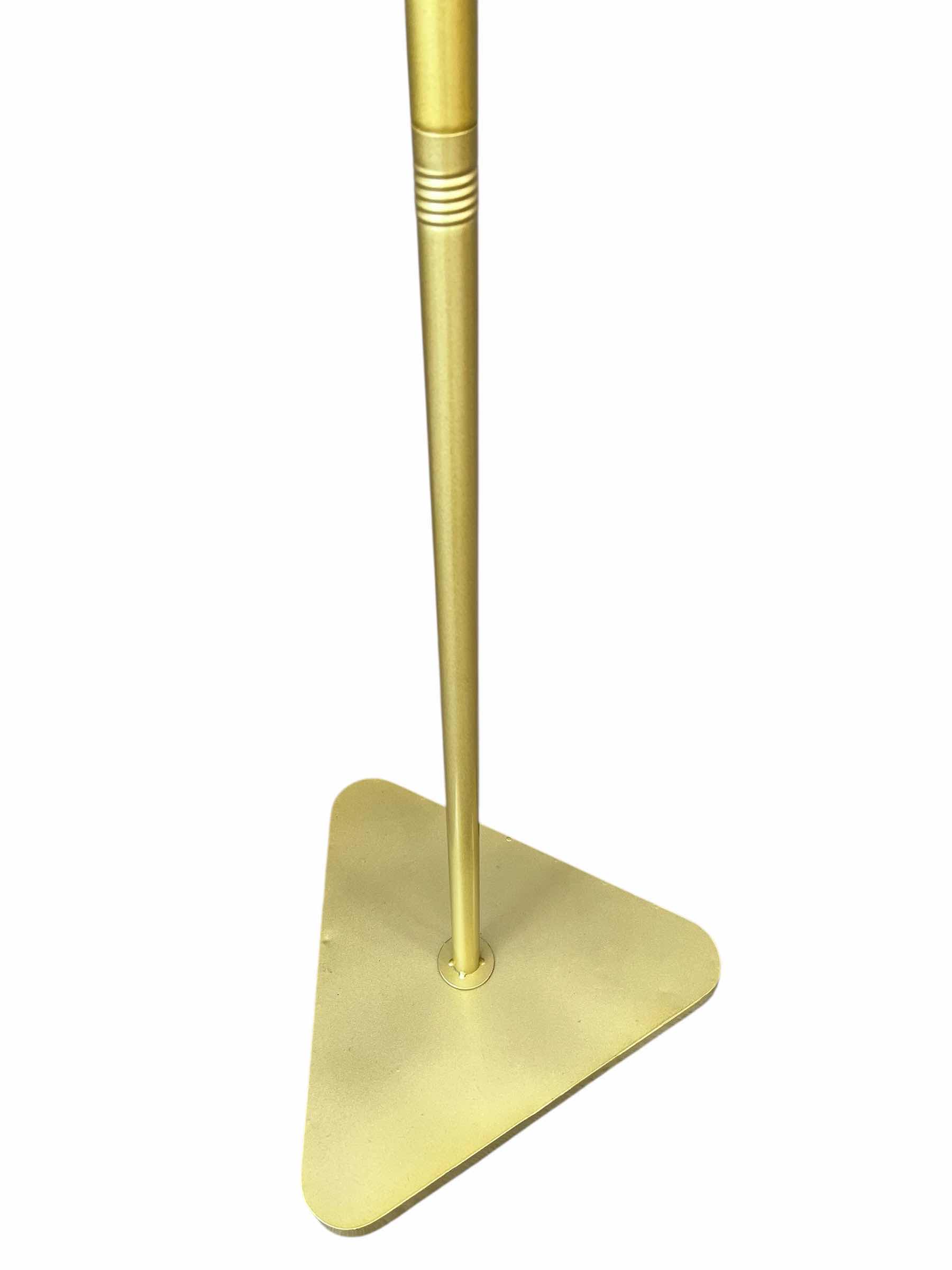 Photo 1 of GOLD FINISH ALUMINUM 2 HOOK GARMENT DISPLAY RACK 17” X 19” H68”