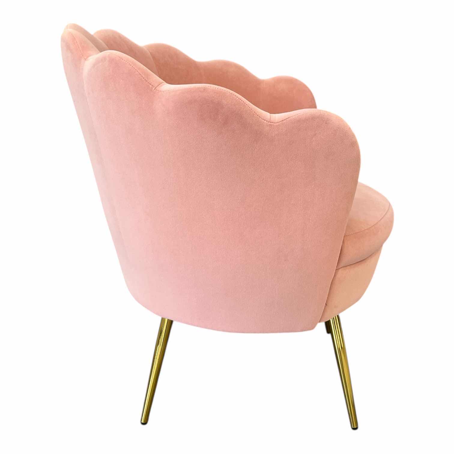 Photo 1 of HULALA HOME PINK SEASHELL ACCENT CHAIR 27” X 27” H31”
