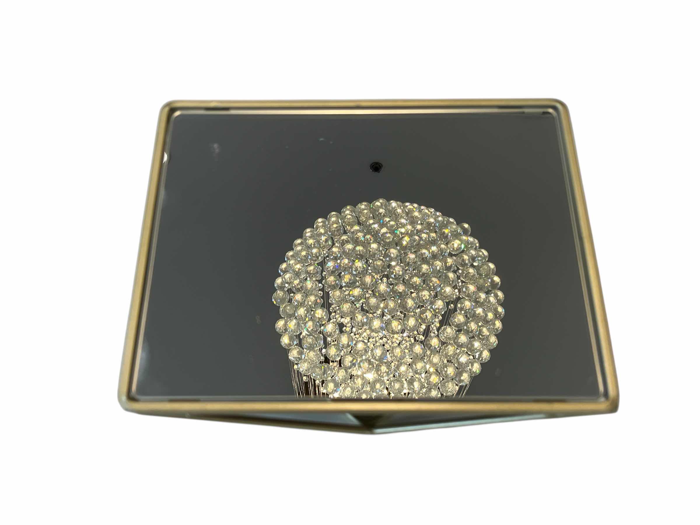 Photo 1 of GOLD FINISH MIRROR DISPLAY STAND 9.5” X 7.5” H3”