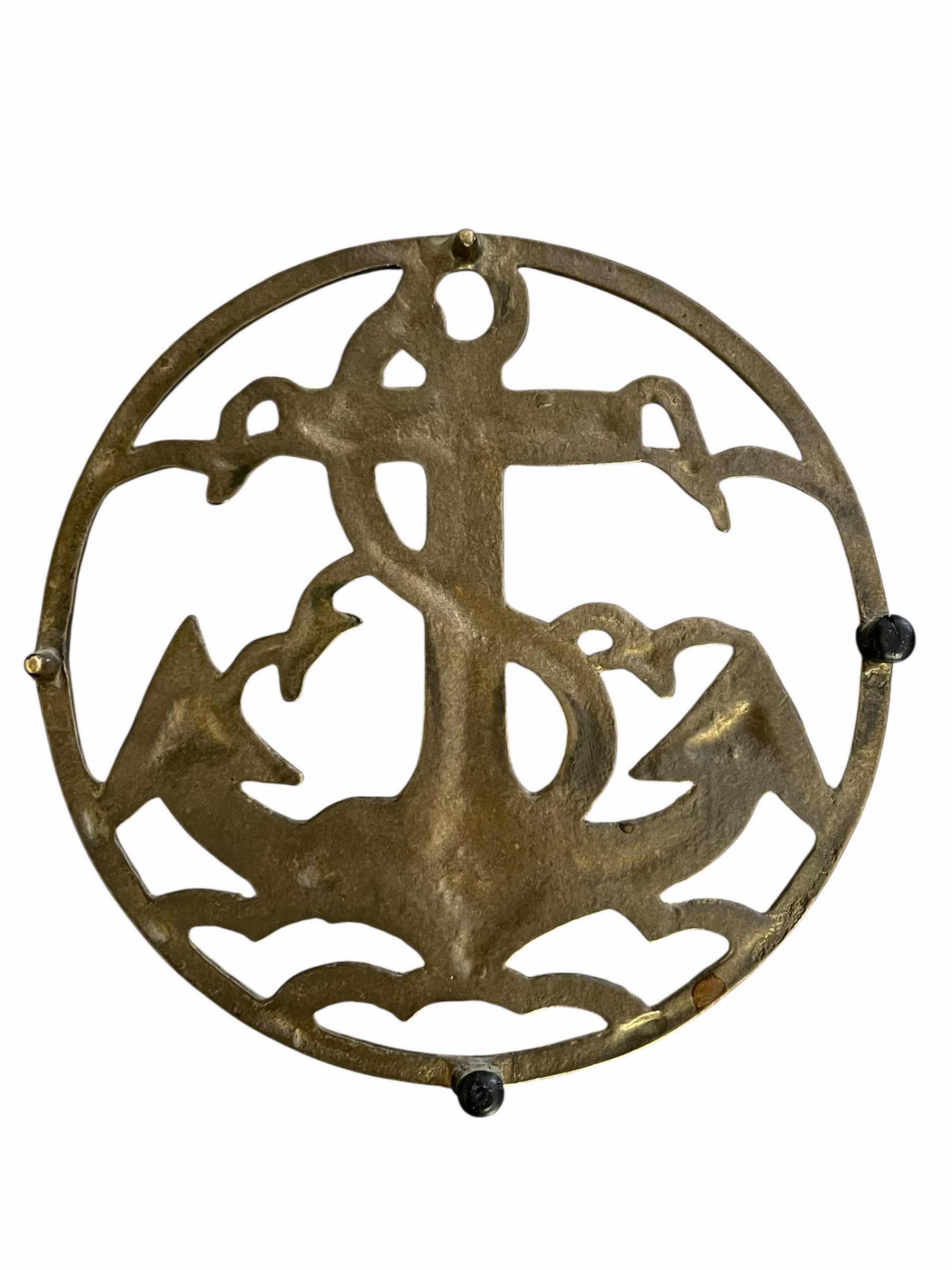 Photo 1 of NAUTICAL ANCHOR BRASS TRIVET 6.5”
