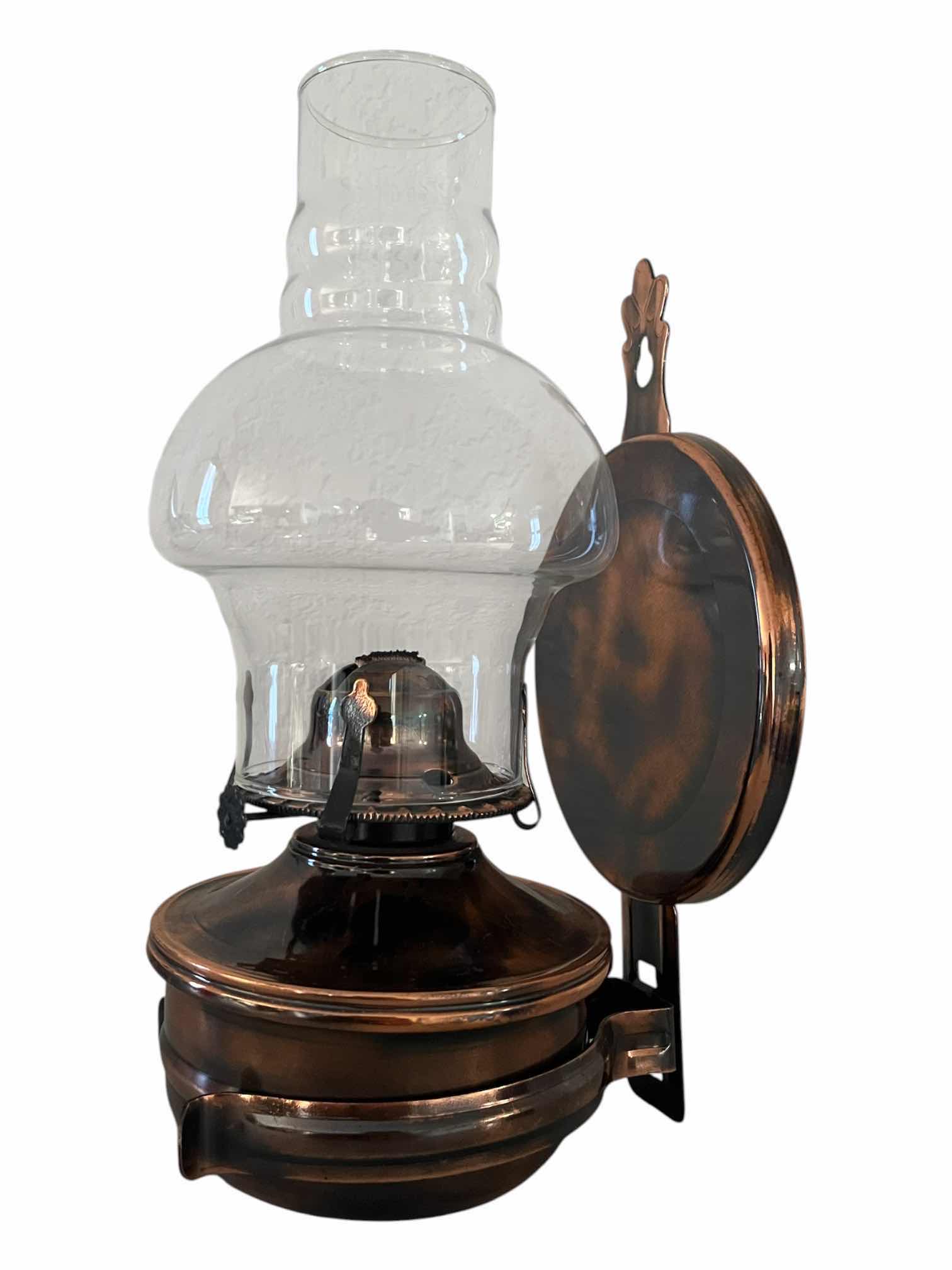 Photo 1 of LAMP LIGHT FARMS THAILAND COPPER TONE LANTERN 5” X 10.5”