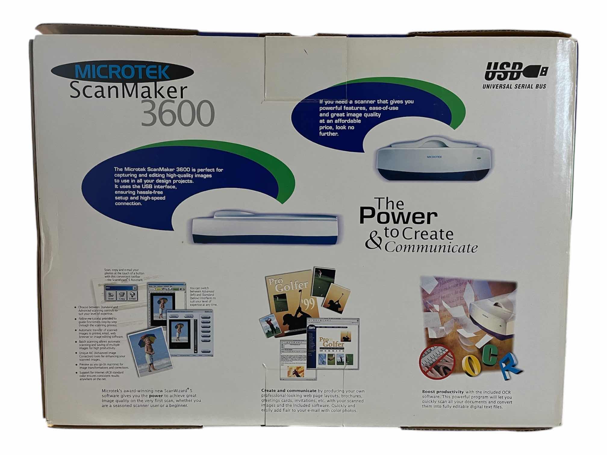 Photo 1 of MICROTEK SCANMAKER 3600 FLATBED SCANNER