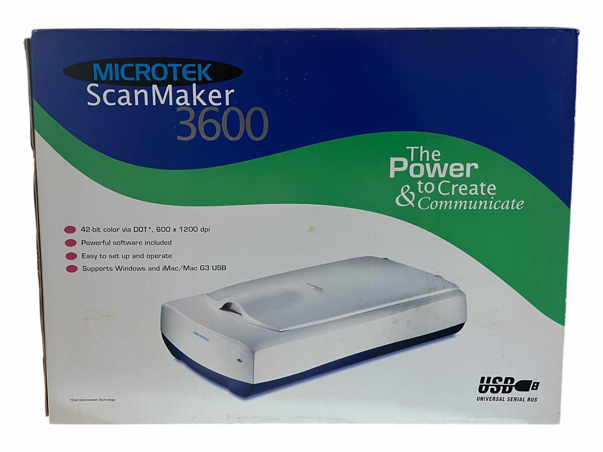 Photo 1 of MICROTEK SCANMAKER 3600 FLATBED SCANNER