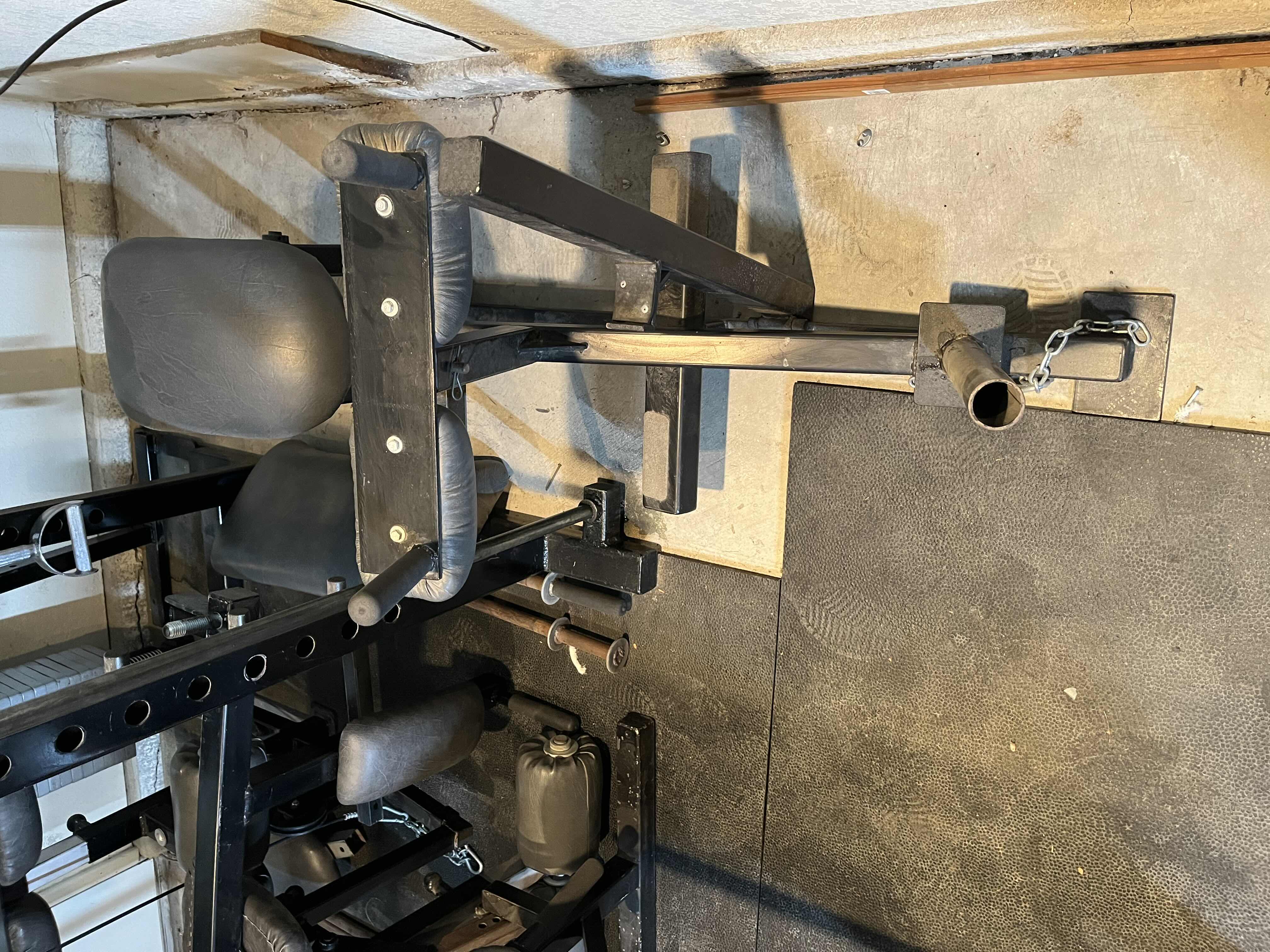 Photo 1 of JESCO/ IVANKO GYM EQUIPMENT MULTIFUNCTION POWER RACK ALL-IN-ONE EXERCISE WEIGHT MACHINE 15LB-300LB W BENCH, BENCH SEAT & ATTACHMENTS (READ NOTES)