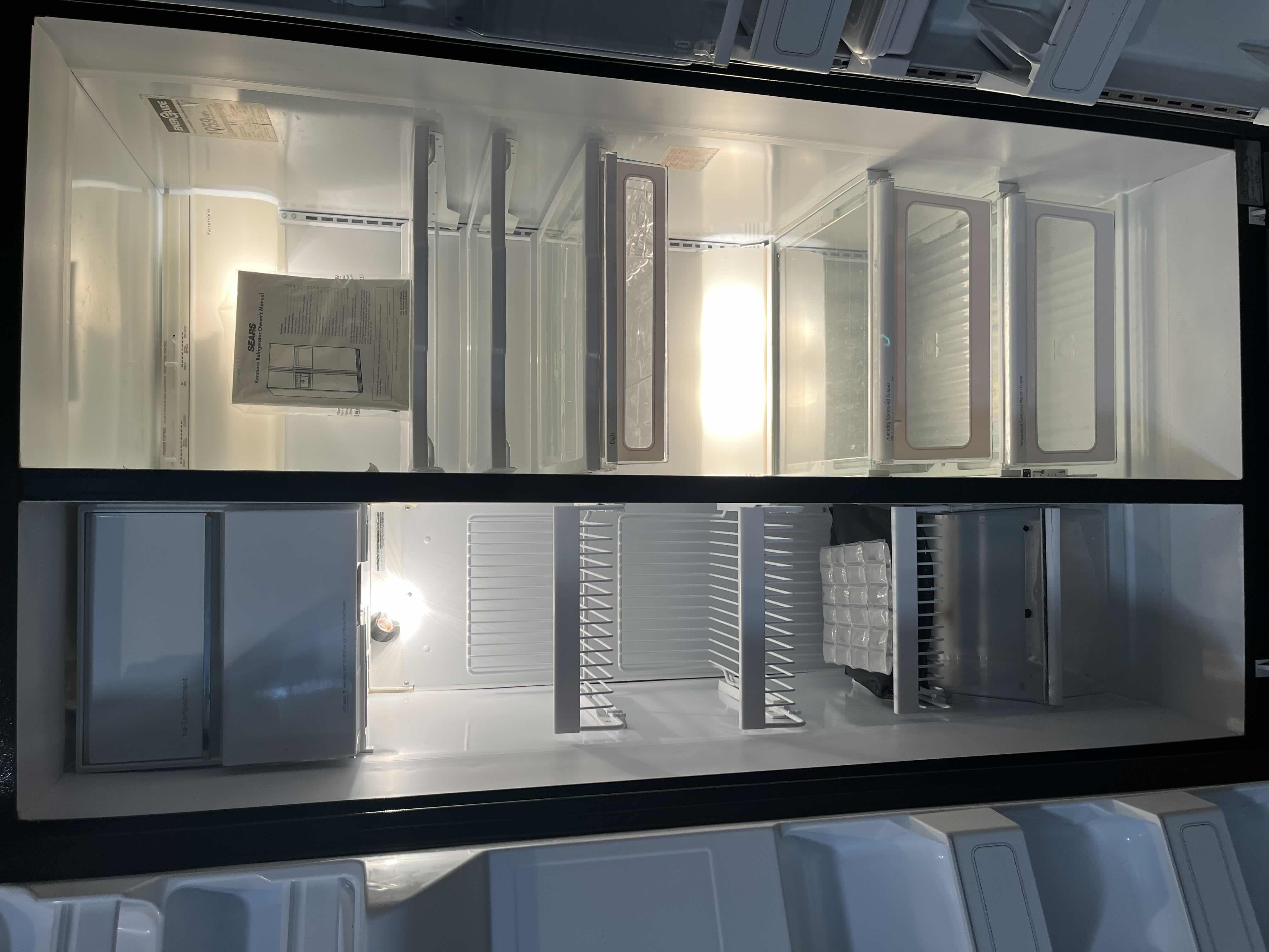 Photo 1 of KENMORE BLACK SIDE-BY-SIDE ELECTRONIC DISPENSER CONVENTION CENTER REFRIGERATOR MODEL 27 (READ NOTES)