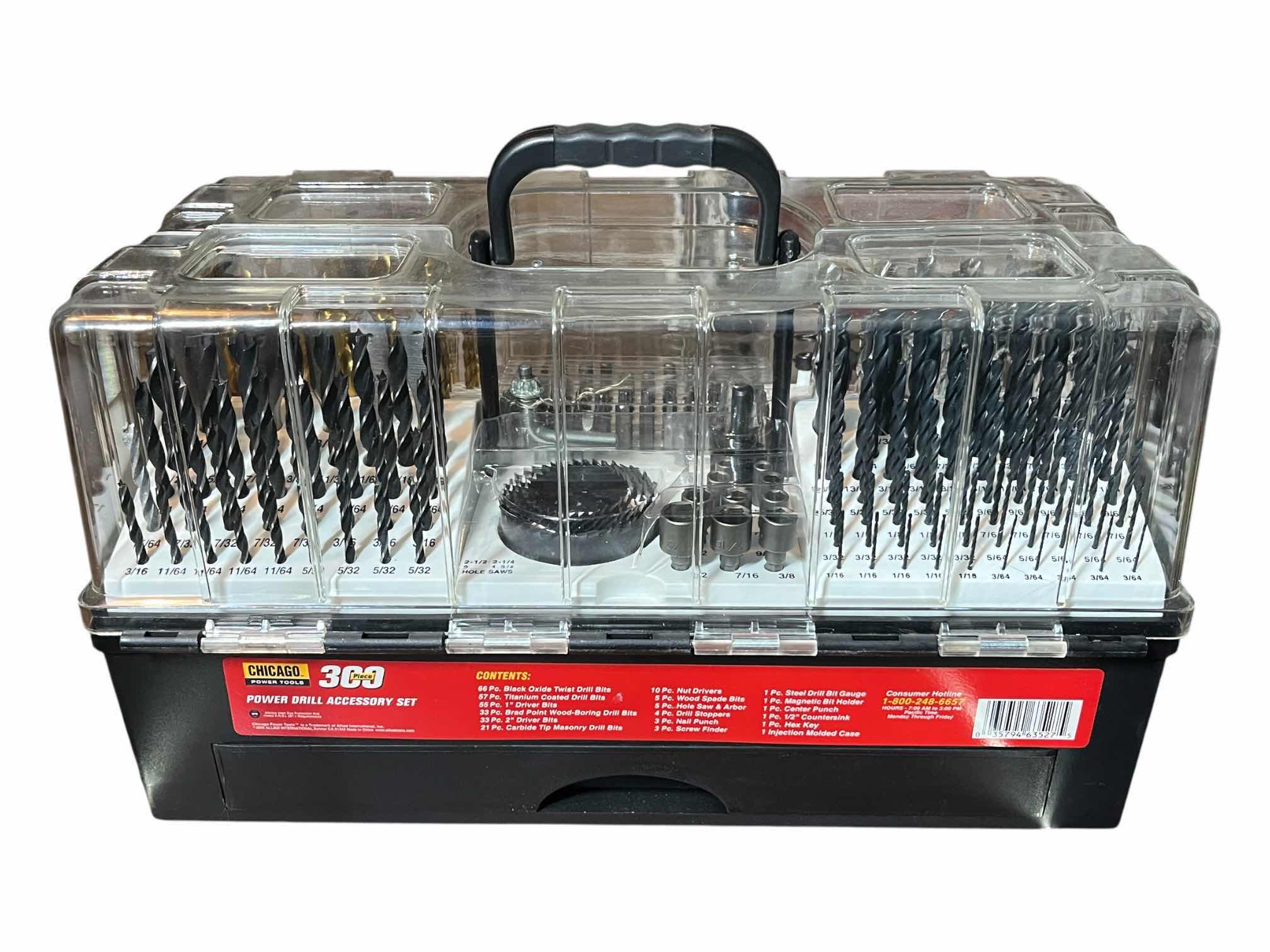 Photo 1 of CHICAGO POWER TOOLS 300PC POWER DRILL ACCESSORY SET