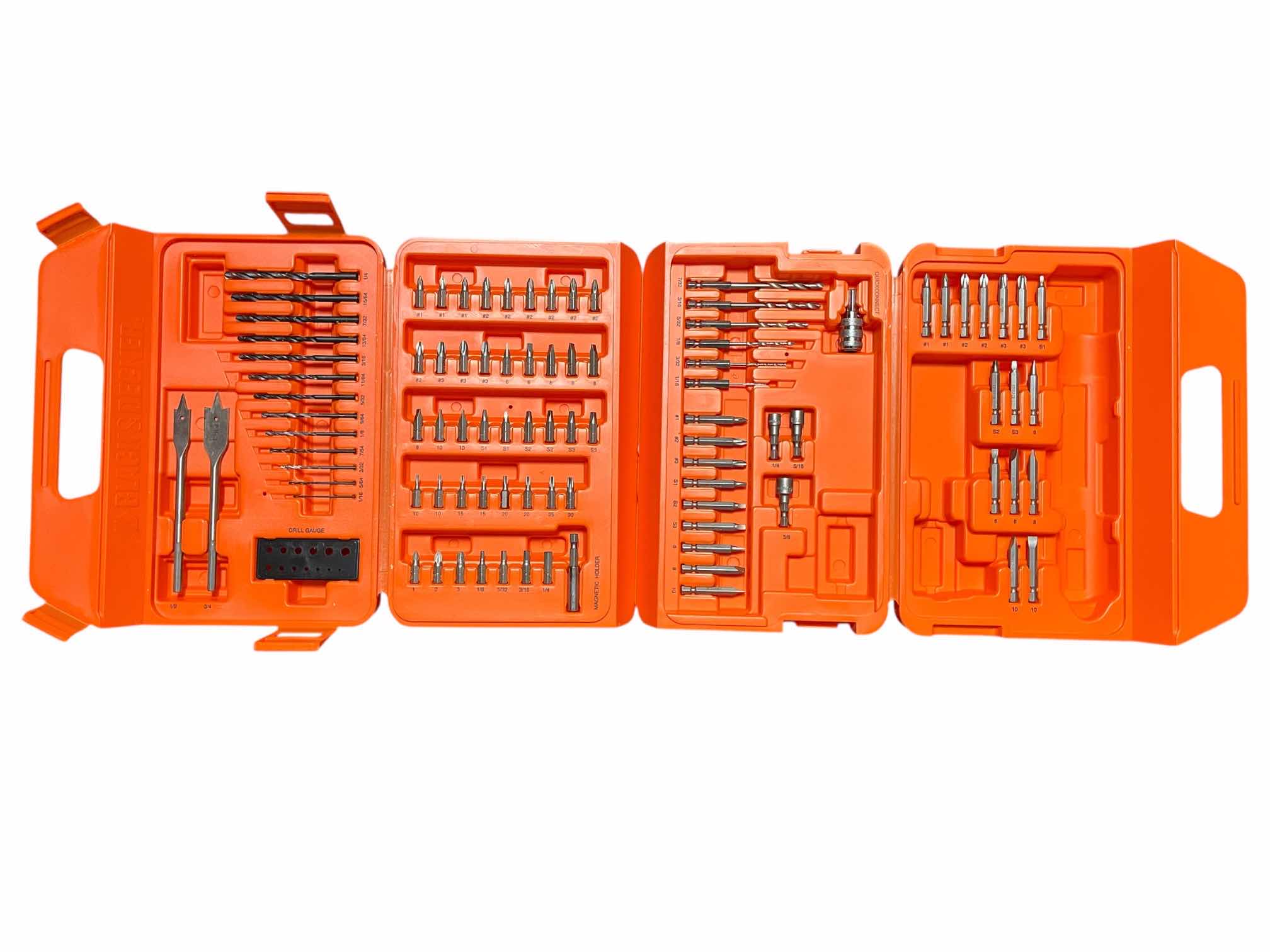 Photo 1 of BLACK & DECKER 4 PANEL COMPLETE DRILL BIT & SCREWDRIVER BIT SET