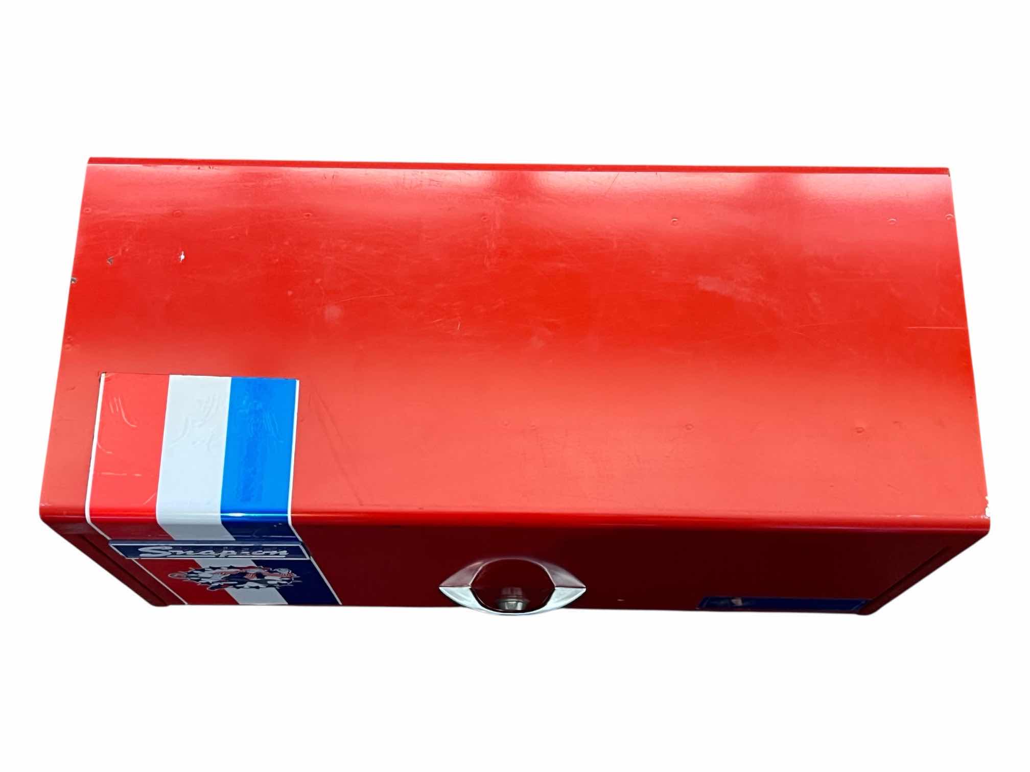 Photo 1 of SNAP ON BICENTENNIAL LIMITED EDITION RED 3 DRAWER ROAD TOOL CHEST/BOX W TOOLS 24” X 11.5” H12