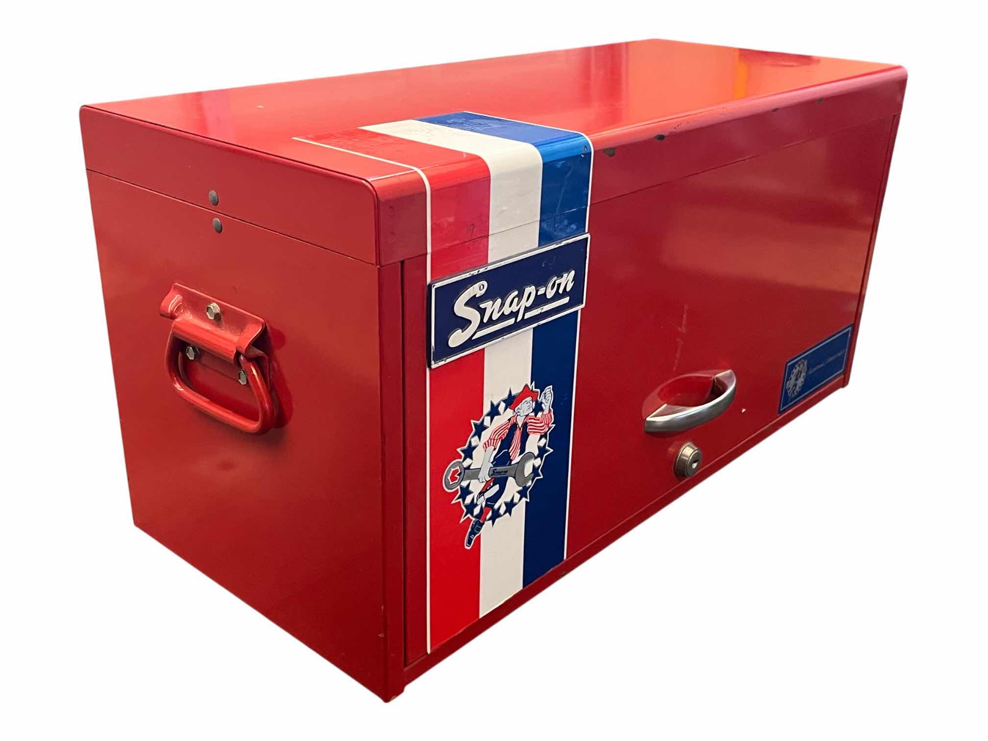 Photo 1 of SNAP ON BICENTENNIAL LIMITED EDITION RED 3 DRAWER ROAD TOOL CHEST/BOX W TOOLS 24” X 11.5” H12