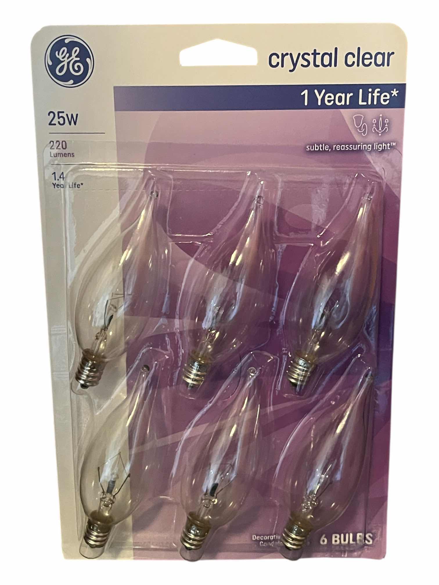 Photo 1 of GE 24-PACK CRYSTAL CLEAR 25W LIGHTBULBS
