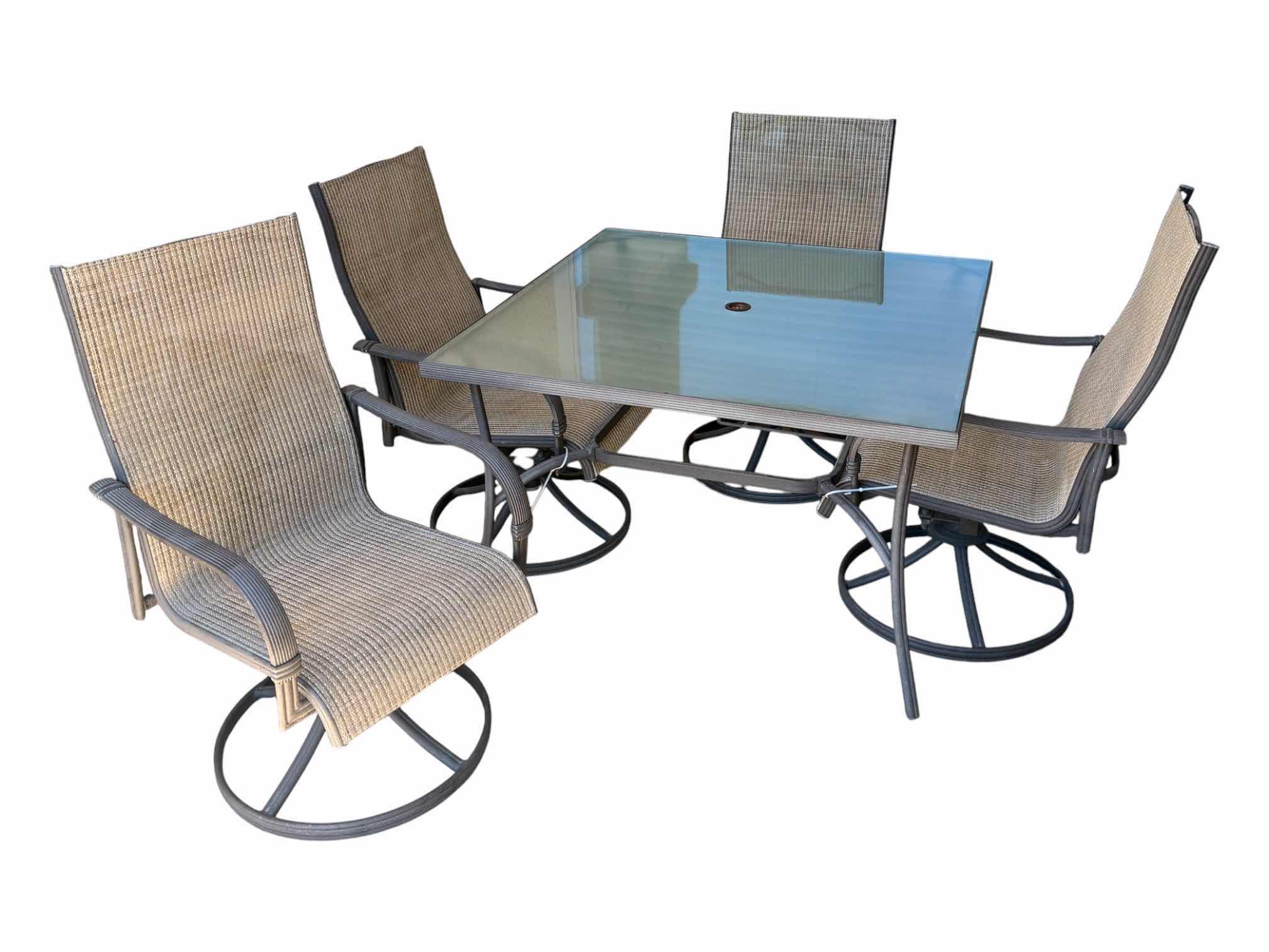 Photo 1 of MASH CHAIRS & BEVELED GLASS TOP TABLE PATIO SET (READ NOTES)