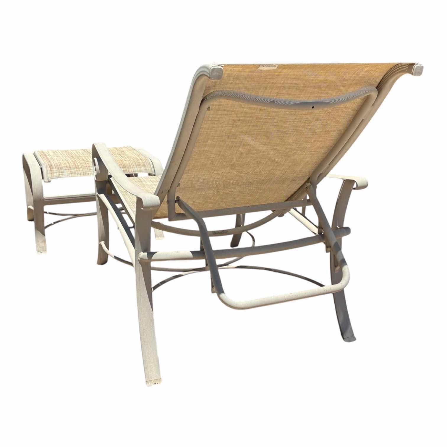 Photo 1 of TROPITONE MESH ADJUSTABLE BACK LOUNGE CHAIR & OTTOMAN PATIO SET (READ NOTES)
