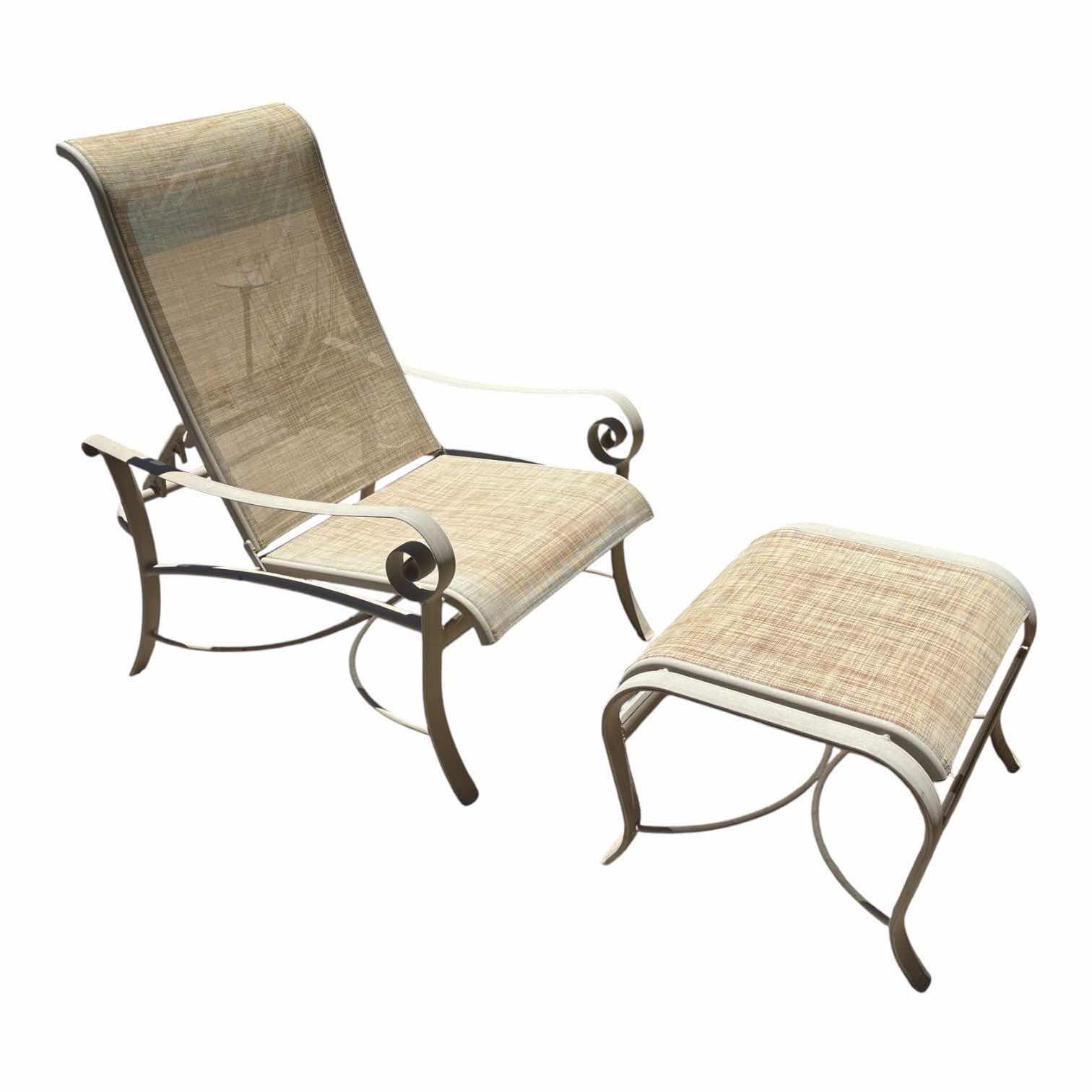 Photo 1 of TROPITONE MESH ADJUSTABLE BACK LOUNGE CHAIR & OTTOMAN PATIO SET (READ NOTES)