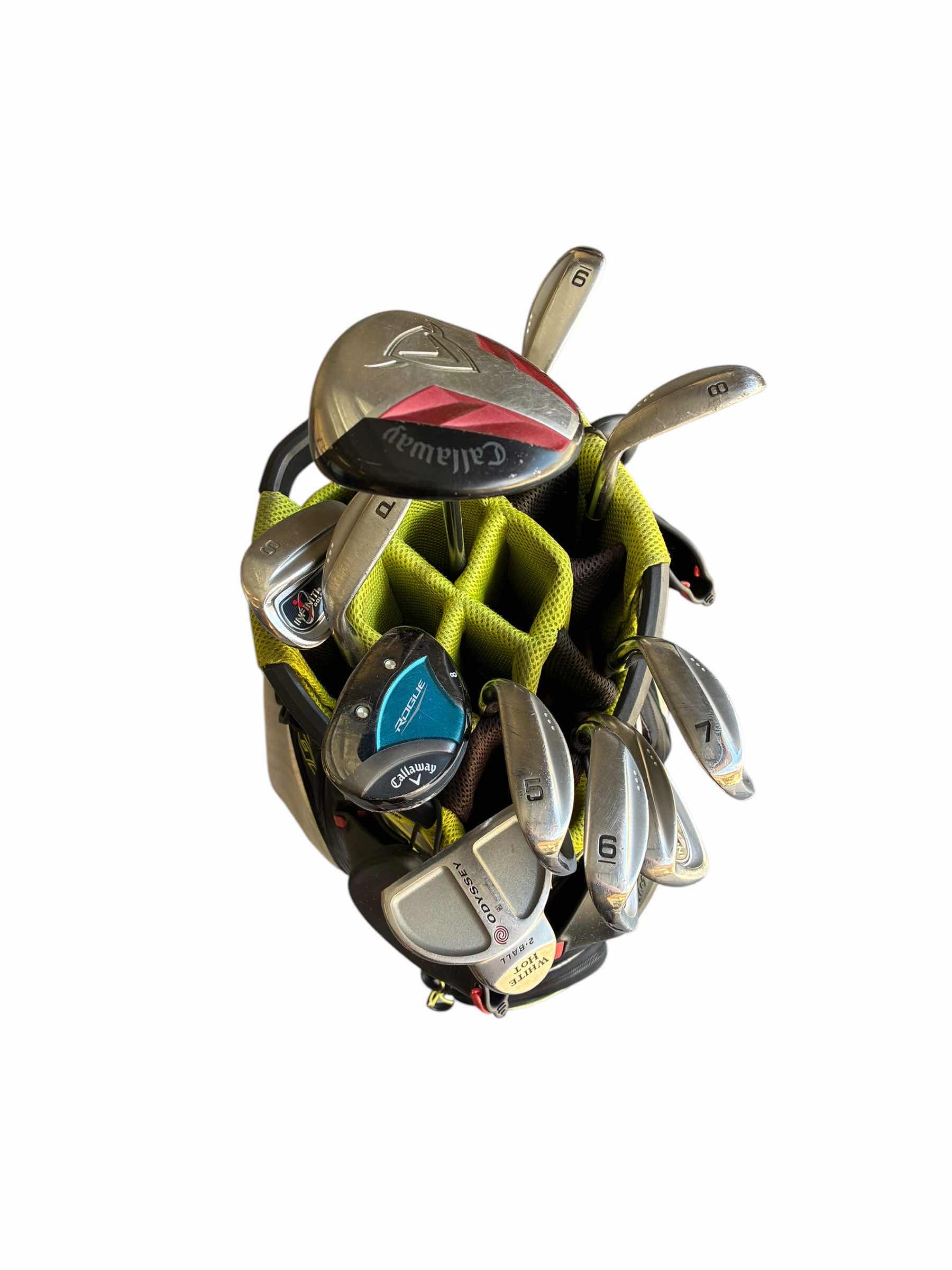 Photo 1 of CALLAWAY DRIVERS, INFINITY GOLF CLUBS & ODYSSEY WHITE HOT PUTTER W OGIO GOLF BAG