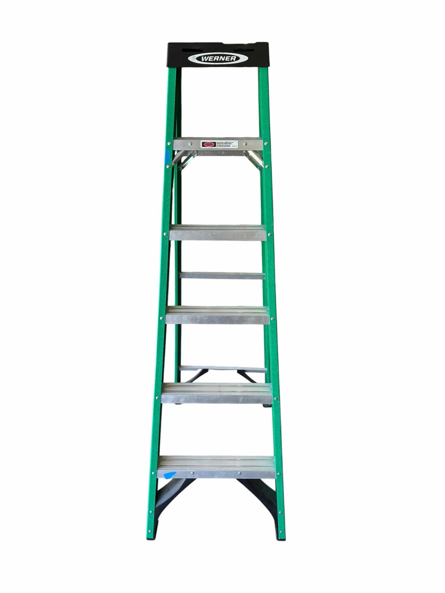 Photo 1 of WERNER 6’ GREEN FIBERGLASS STANDING LADDER