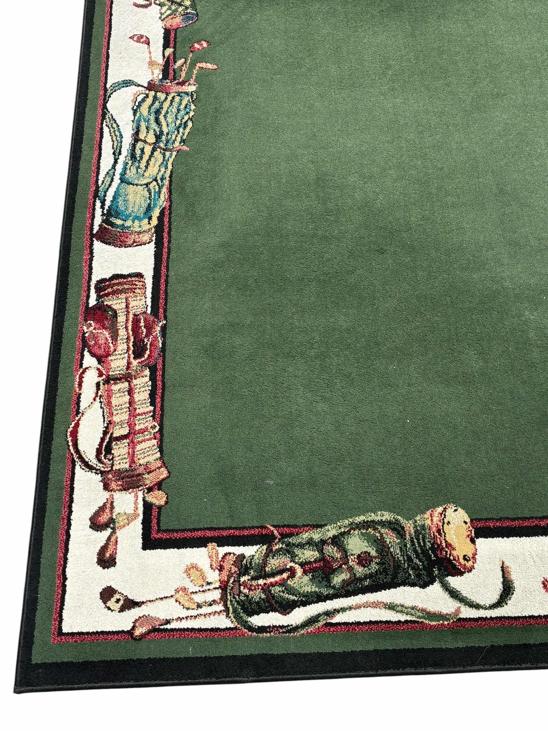 Photo 1 of SHAW GOLF BAG GREEN AREA RUG 65” X 92”