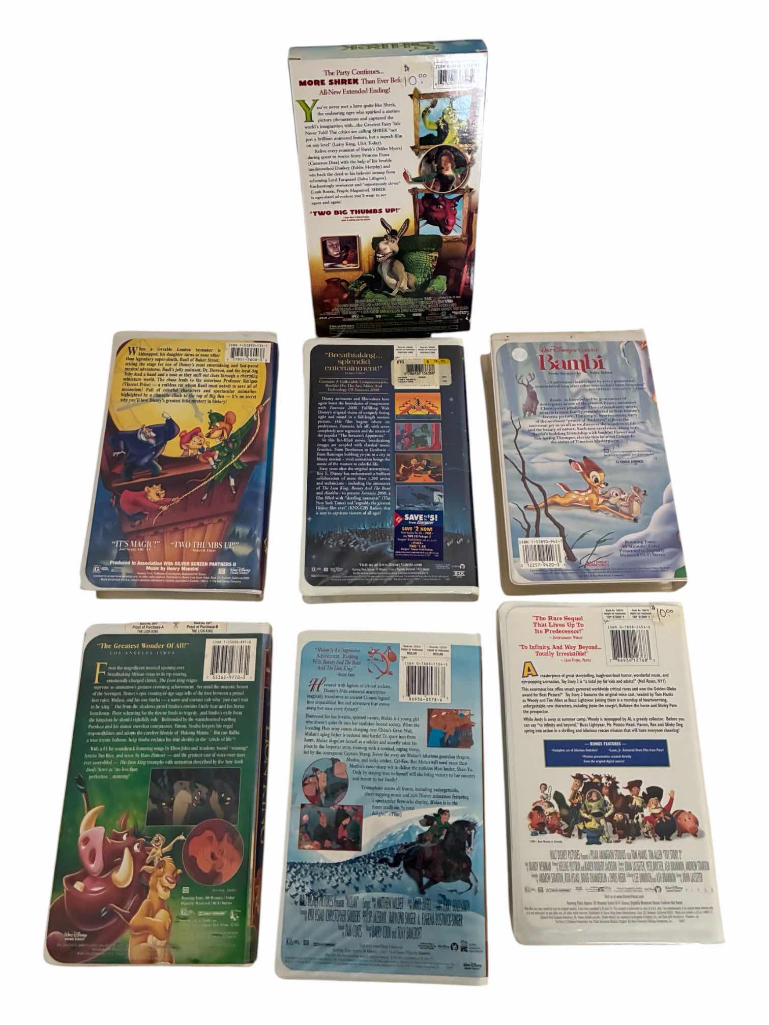 Photo 1 of DISNEY CLASSIC VHS MOVIES (7)