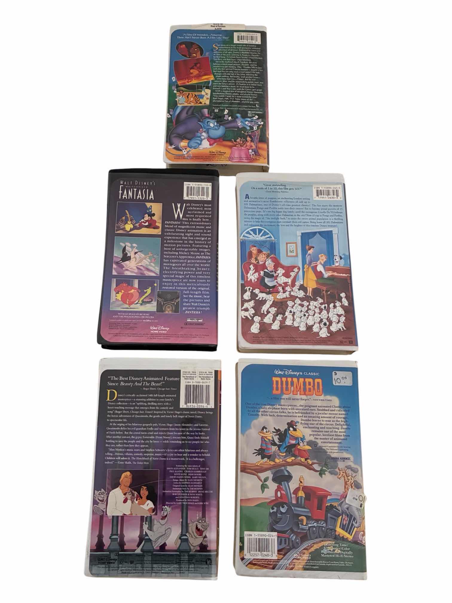 Photo 1 of DISNEY CLASSIC VHS MOVIES (5)