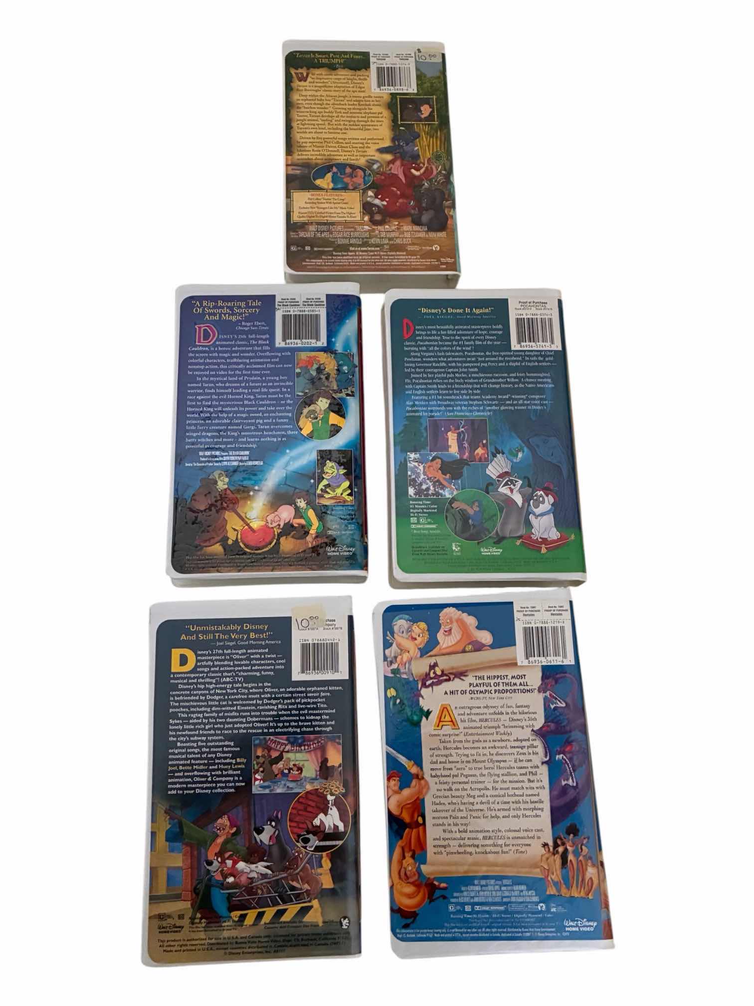 Photo 1 of DISNEY CLASSIC VHS MOVIES (5)