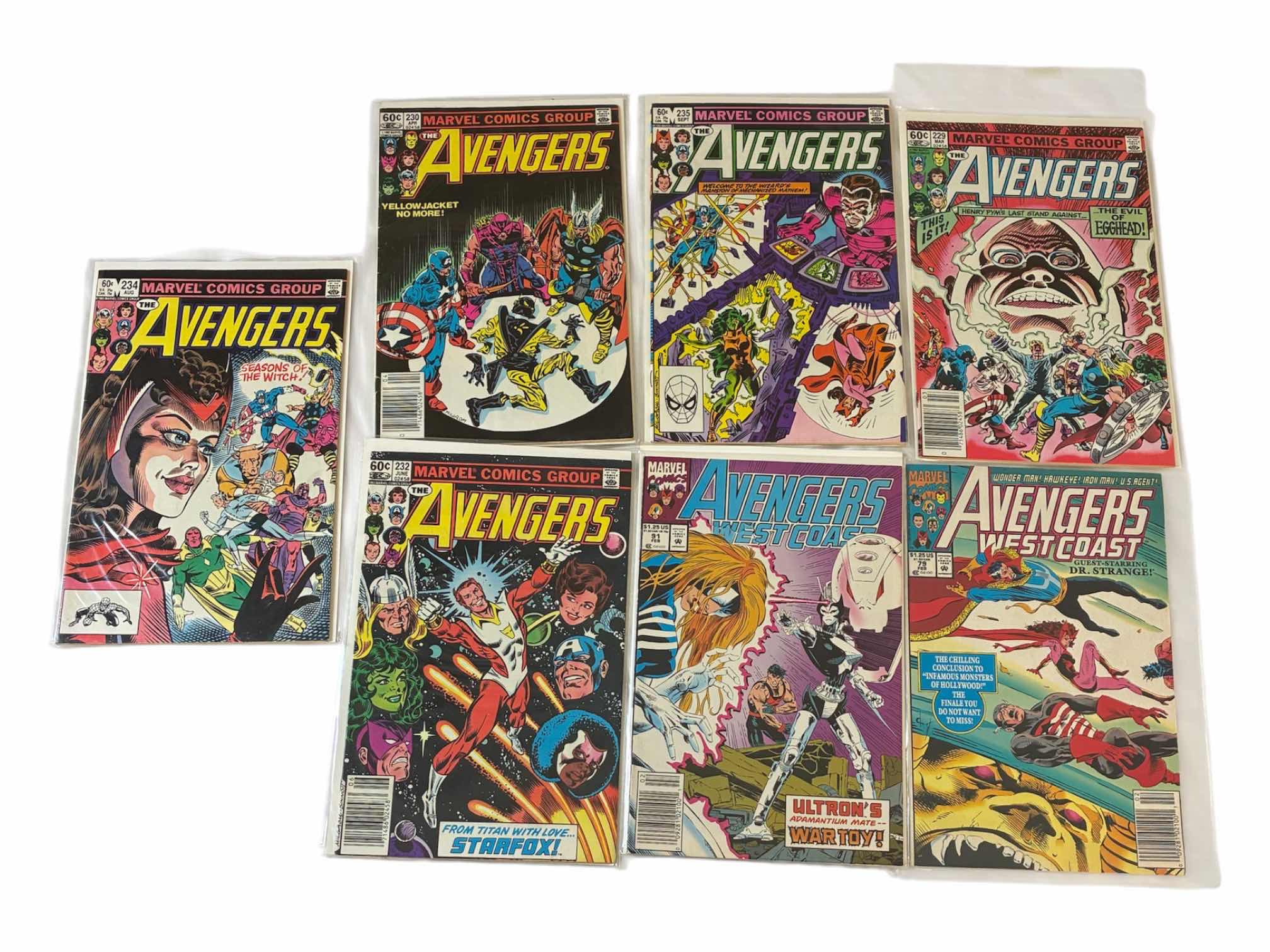 Photo 1 of MARVEL COMICS GROUP AVENGERS & AVENGERS WEST COAST COMIC BOOKS (7)