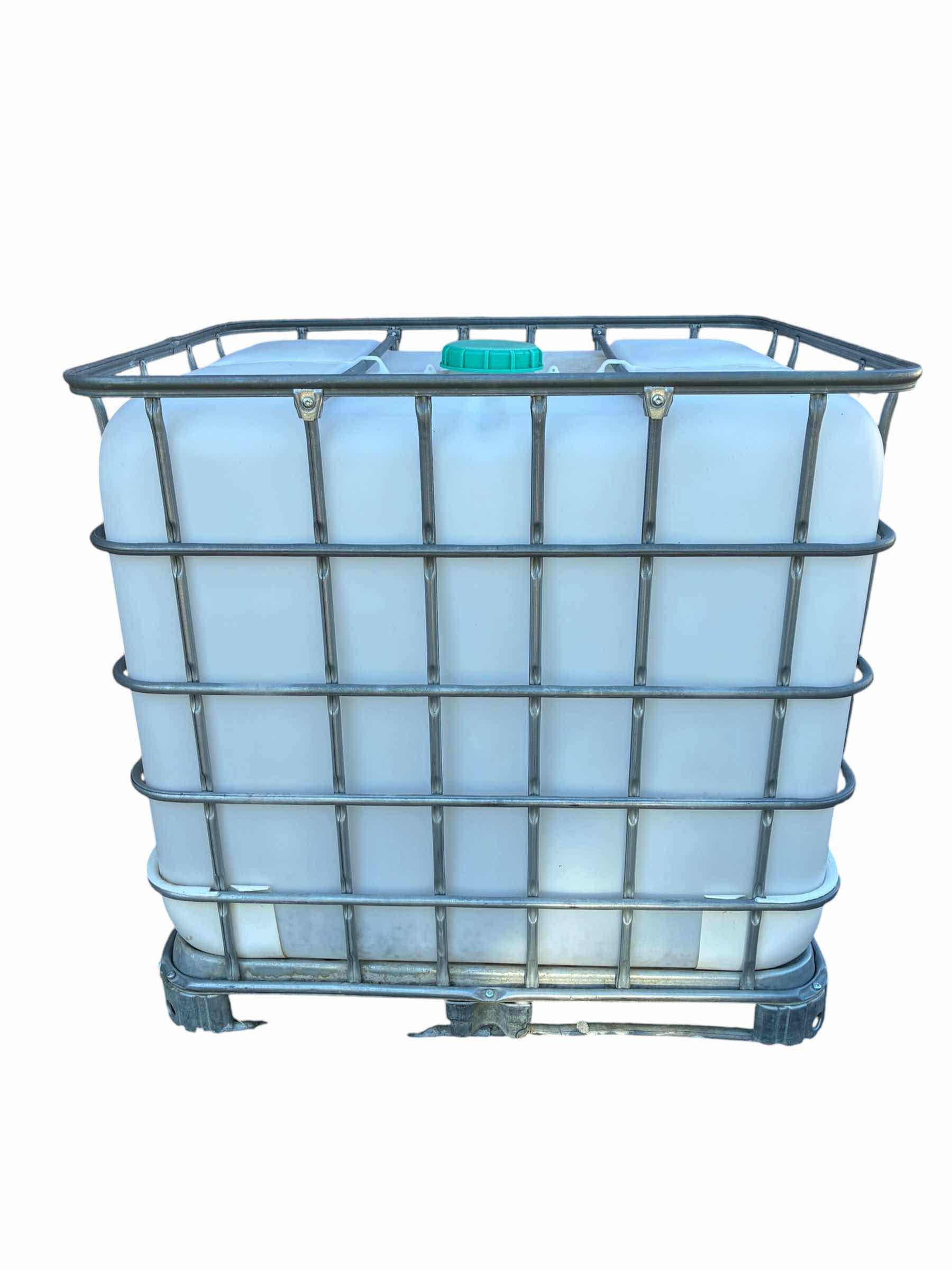 Photo 1 of SCHUTZ 1000L ECOBULK IBC VALVE FRAME PALLET STORAGE TANK 39.5” X 47.75“ H46“