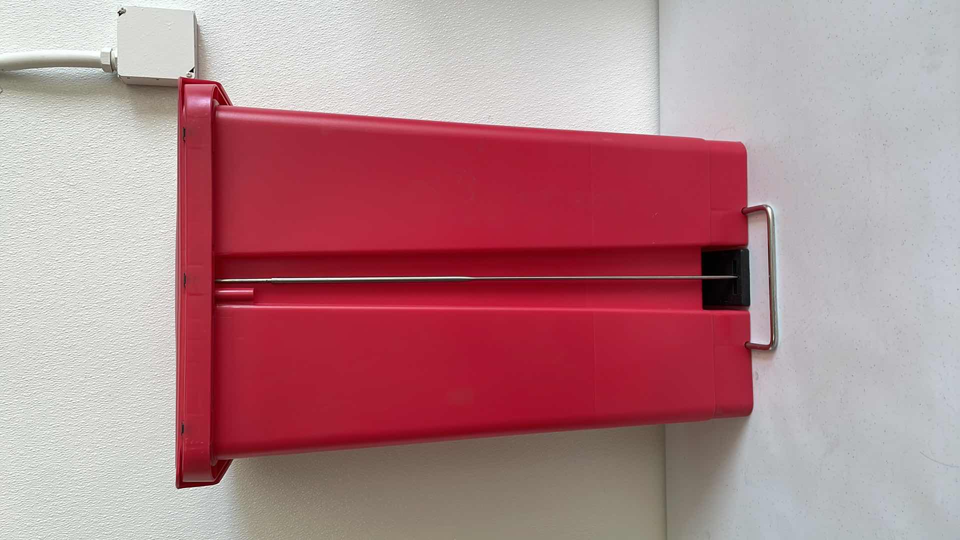 Photo 1 of RUBBERMAID BIOHAZARD CONTAINER
 16”x 11”x H28”