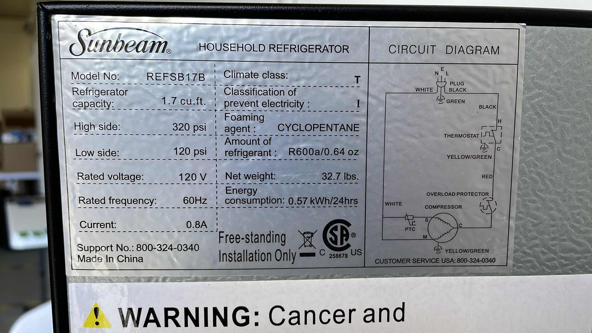 Photo 1 of MINI FRIDGE  18”x 17” x H18” & MICROWAVE OVEN 
17”x 12”x H9”