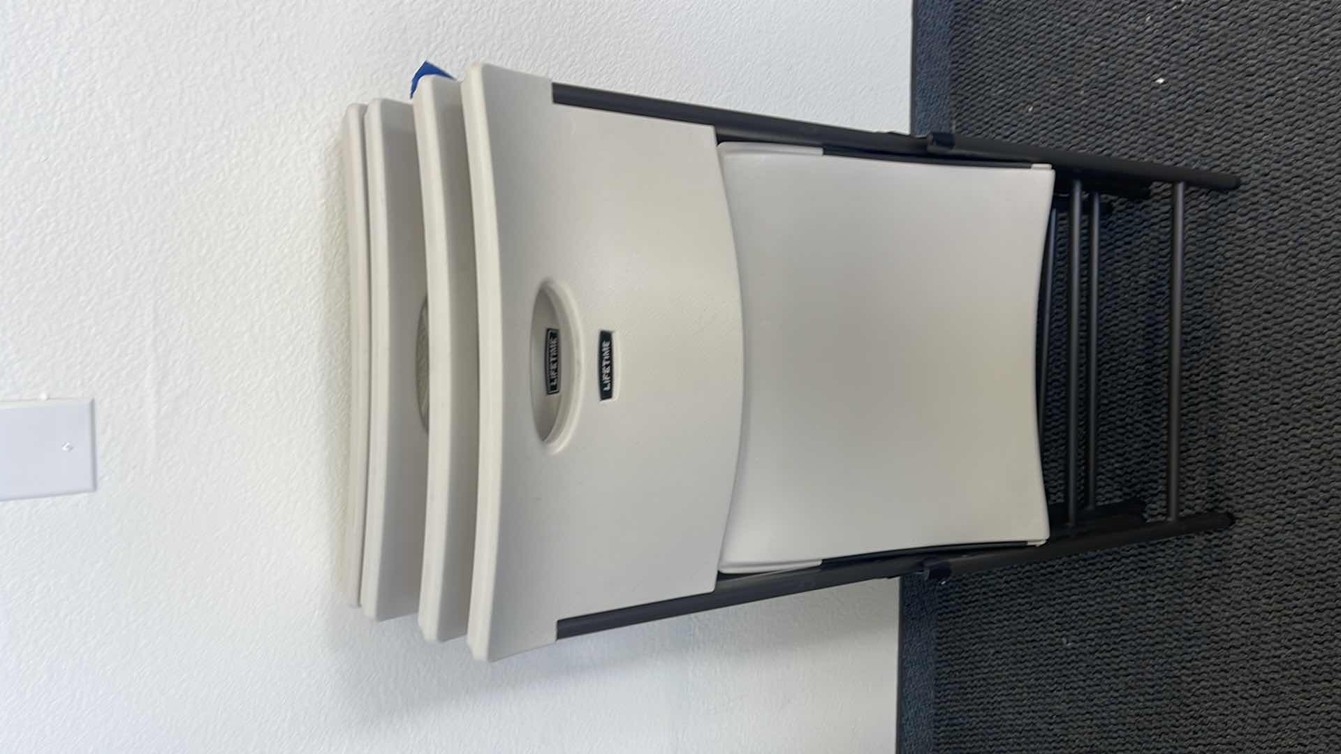 Photo 1 of 4 LIFETIME HEAVY DUTY PLASTIC FOLDING CHAIRS