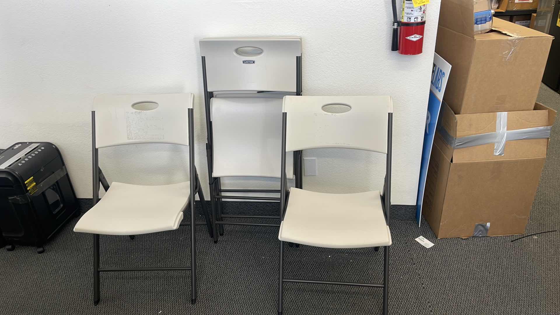 Photo 1 of 4 LIFETIME HEAVY DUTY PLASTIC FOLDING CHAIRS