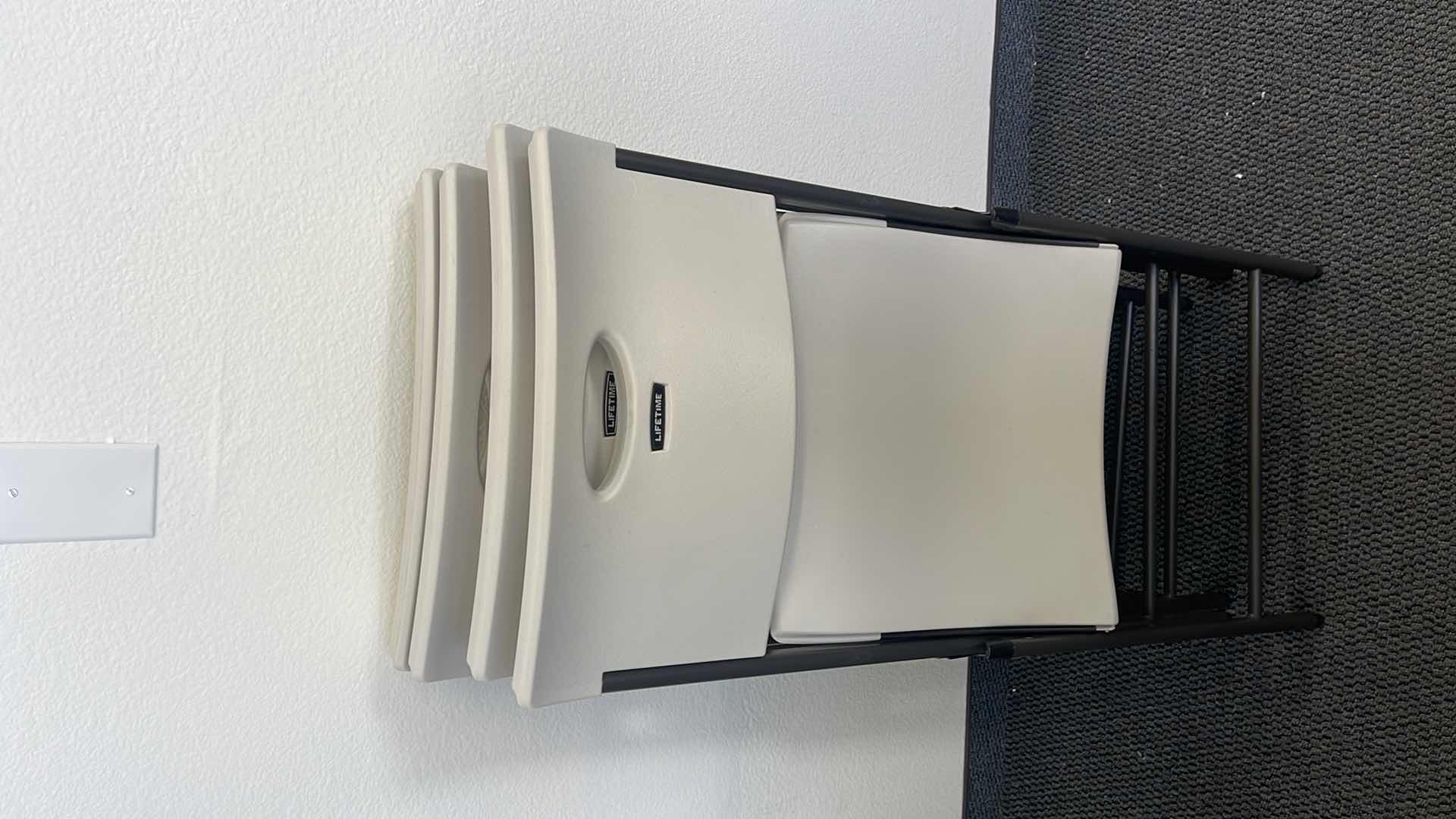 Photo 1 of 4 LIFETIME HEAVY DUTY PLASTIC FOLDING CHAIRS