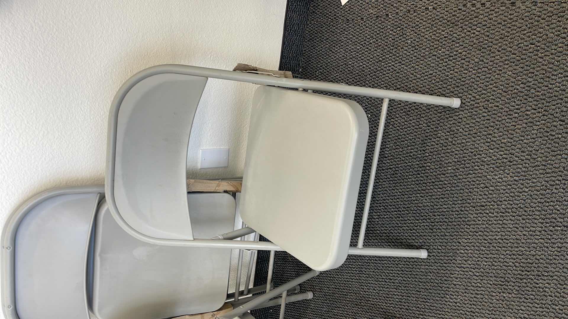 Photo 1 of 4 METAL BASE FOLDING CHAIRS (USED)
