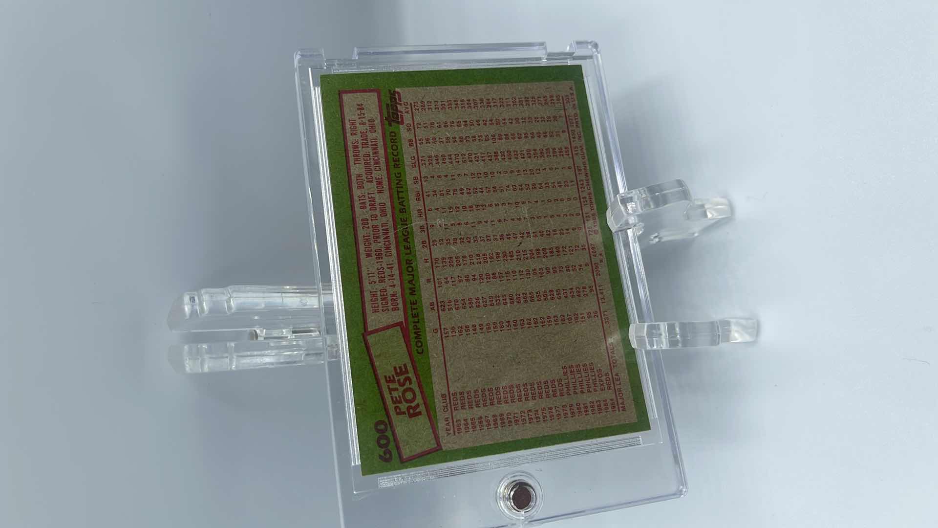 Photo 1 of 1985 PETE ROSE TOPPS CARD 600