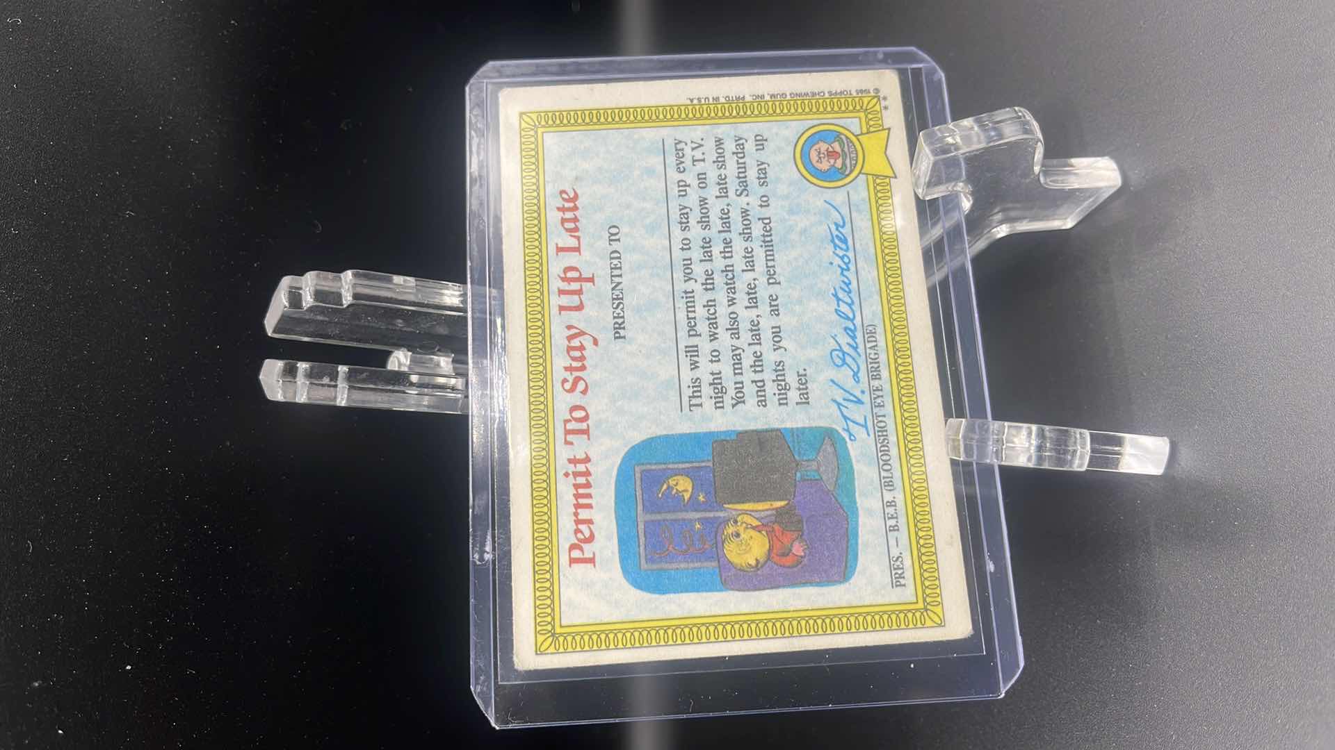 Photo 1 of 1985 GARBAGE PAIL KIDS “EVIL EDDIE” CARD